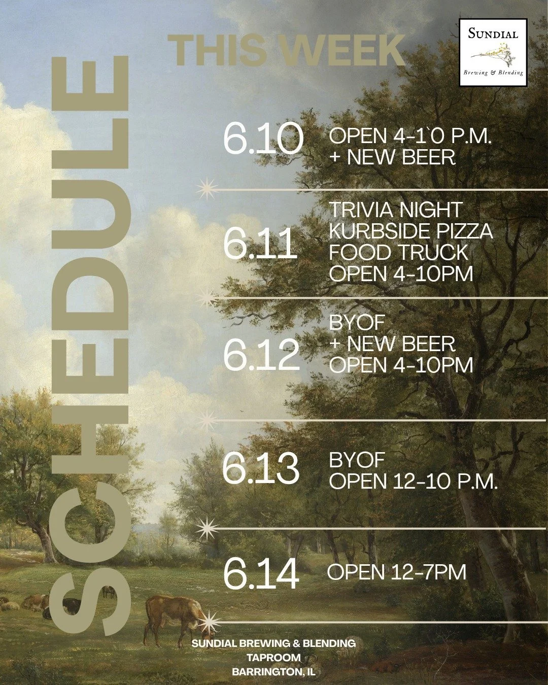 New week, new beer.
Stop by for trivia on Thursday, grab a slice from Kurbside Pizza, or order in the rest of the week and enjoy a few windows of good weather on the patio.

Cheers!