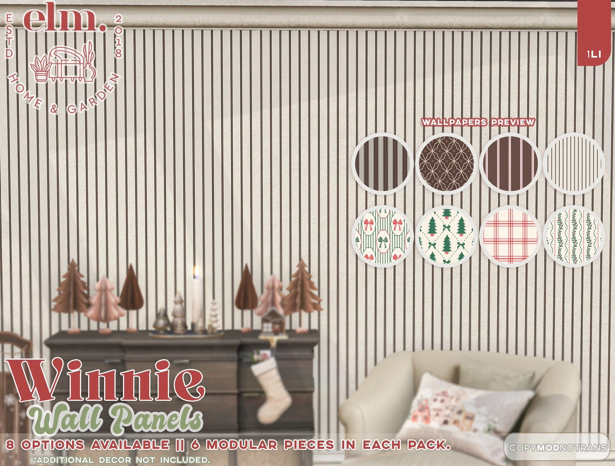 Elm. Winnie Wall Panels