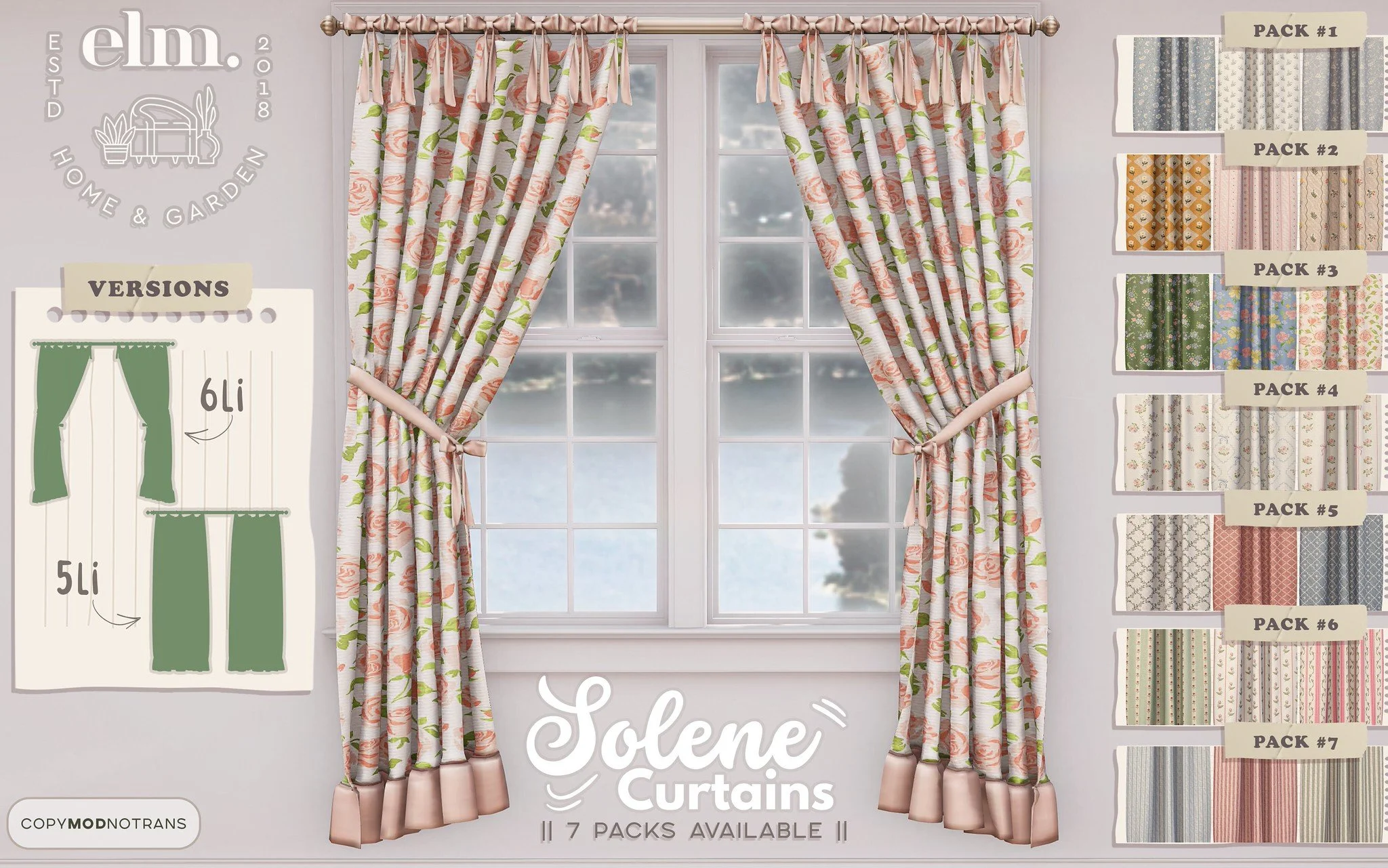Elm. Solene Curtains