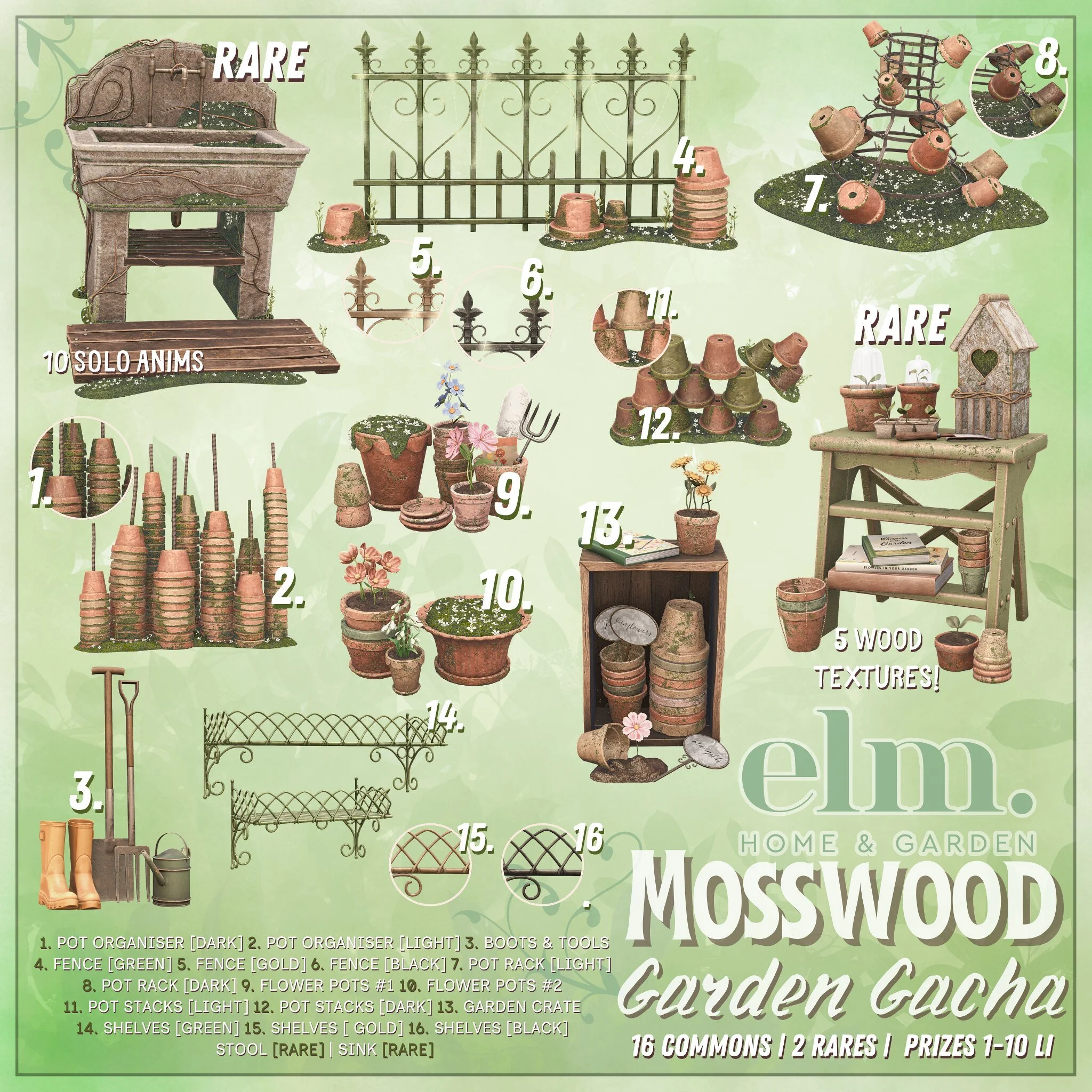 Elm. Mosswood Garden Gacha