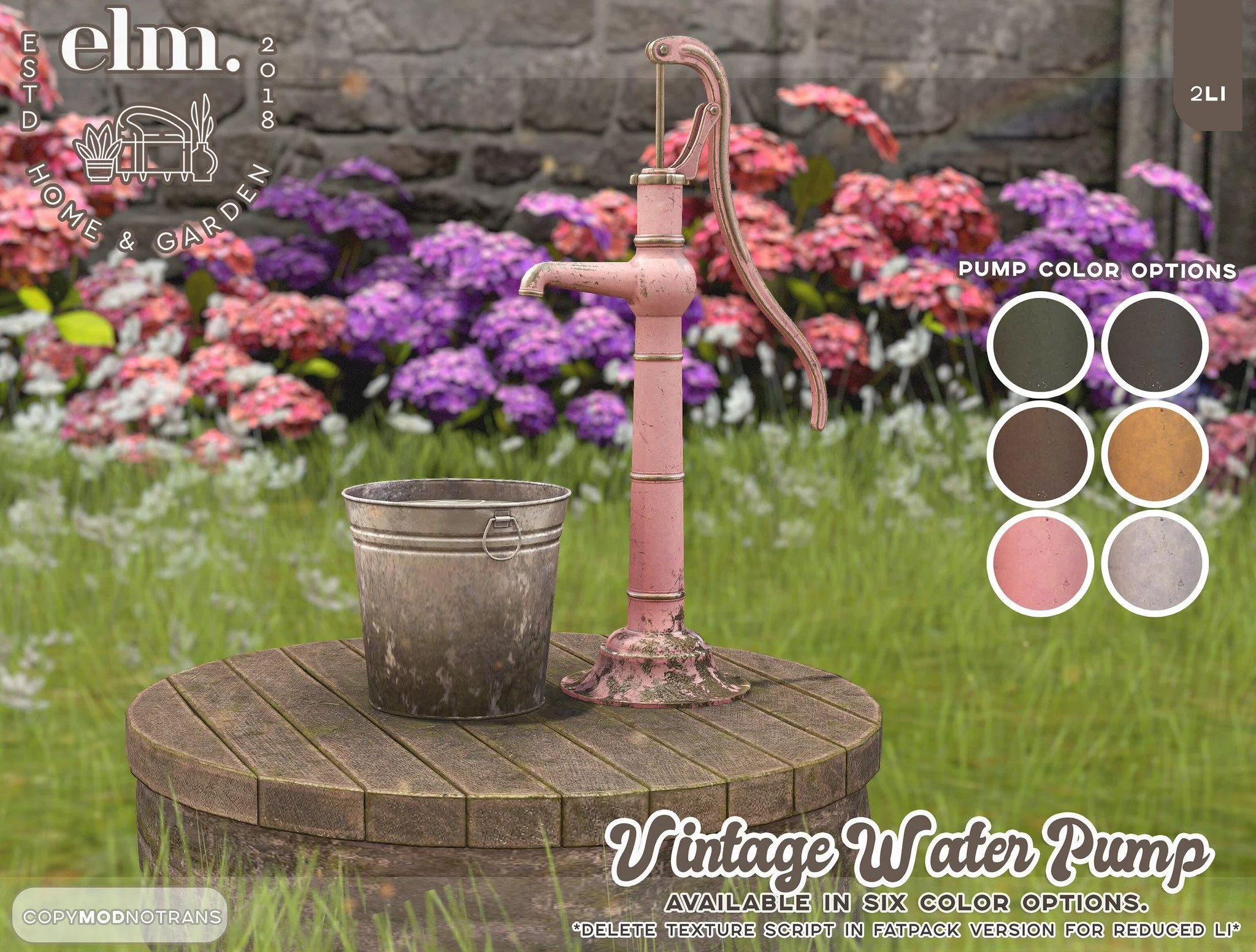 Elm. Vintage Water Pump