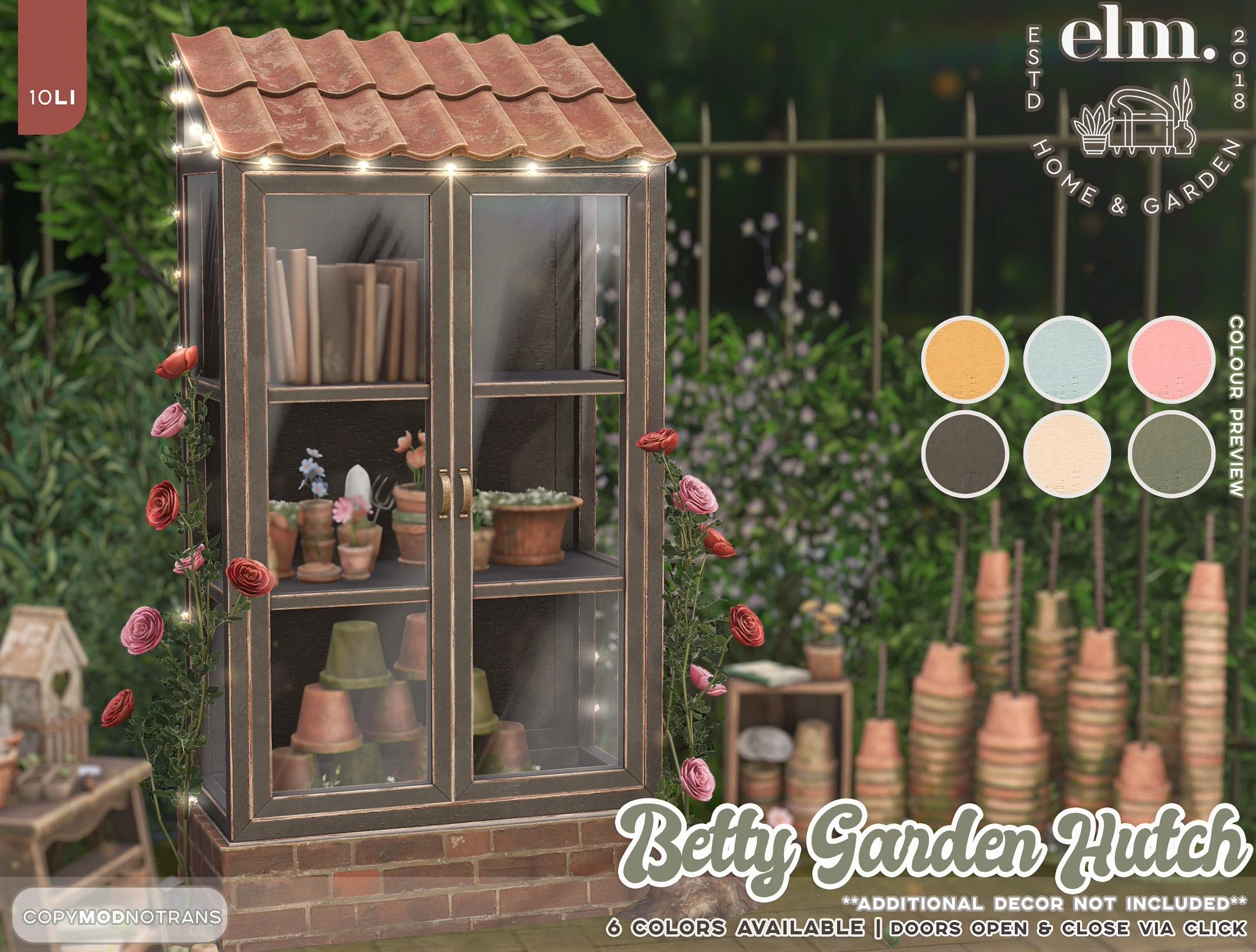 Elm. Betty Garden Hutch