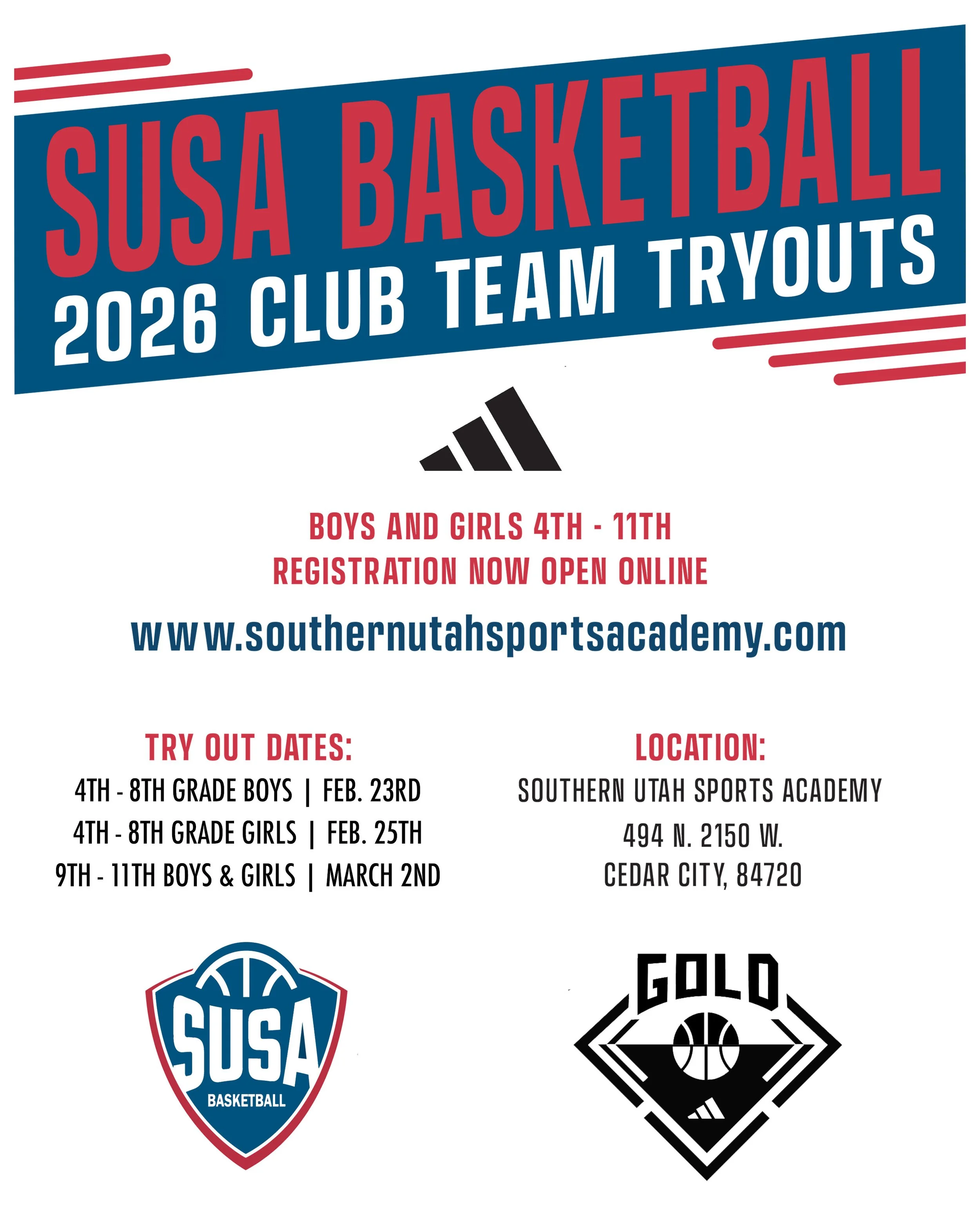 4th-8th Grade SUSA Basketball Club Tryouts