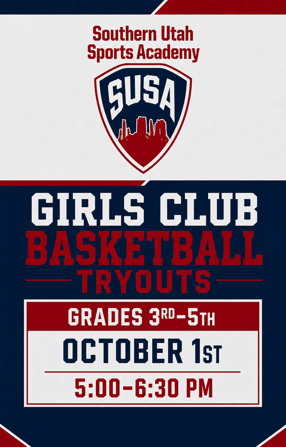 3rd - 5th Grade GIRLS SUSA Basketball Club Tryouts
