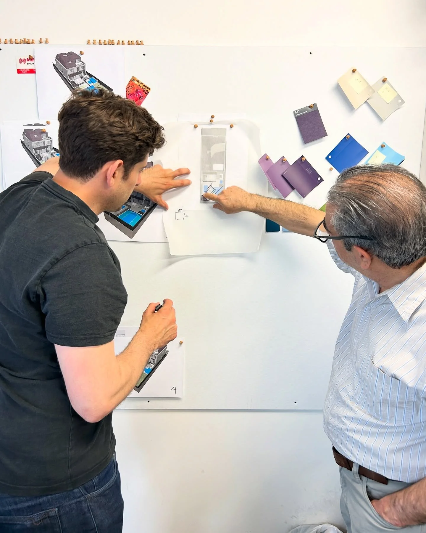 Caption This:

#crit #charette #designcrit #collaboration #designcollab #architectsatwork #sketch #lovemyjob #architects #designtoronto #studio #designstudio #torontodesign #torontoarchitects #torontoarchitecture #missingmiddle #customhometoronto