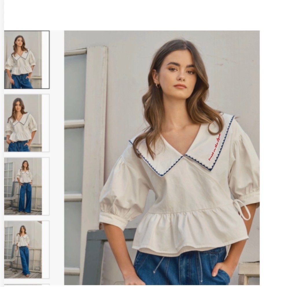 "TRUST IN THE LORD" Embroidered white blouse (Adult)