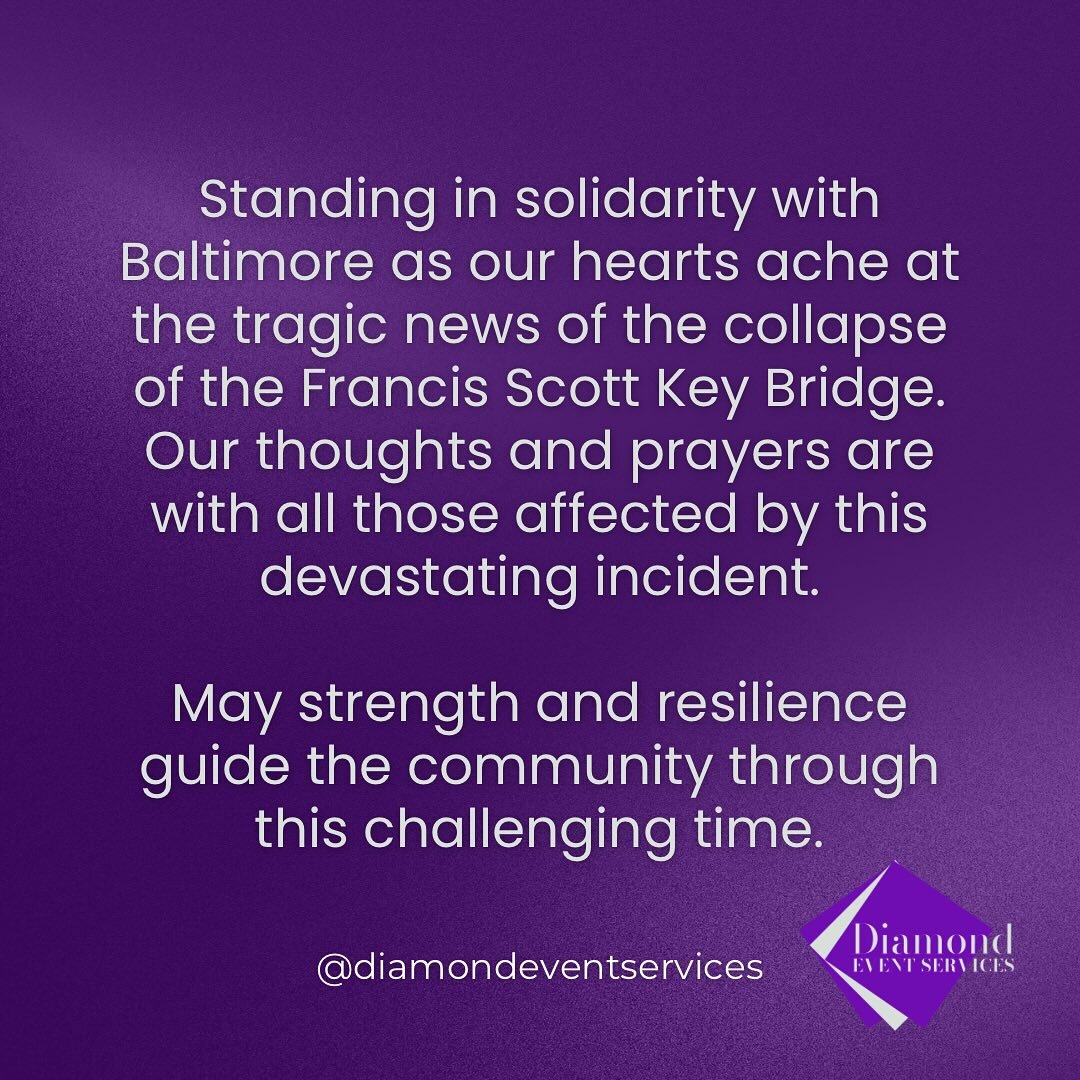Standing in solidarity with Baltimore as our hearts ache at the tragic news of the collapse of the Francis Scott Key Bridge. Our thoughts and prayers are with all those affected by this devastating incident.

May strength and resilience guide the com