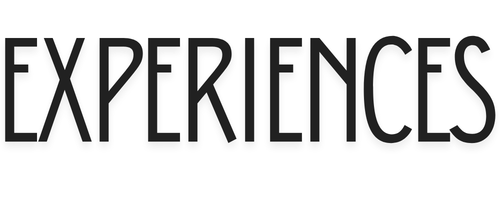 The word 'EXPERIENCES' in black capital letters on a white background.