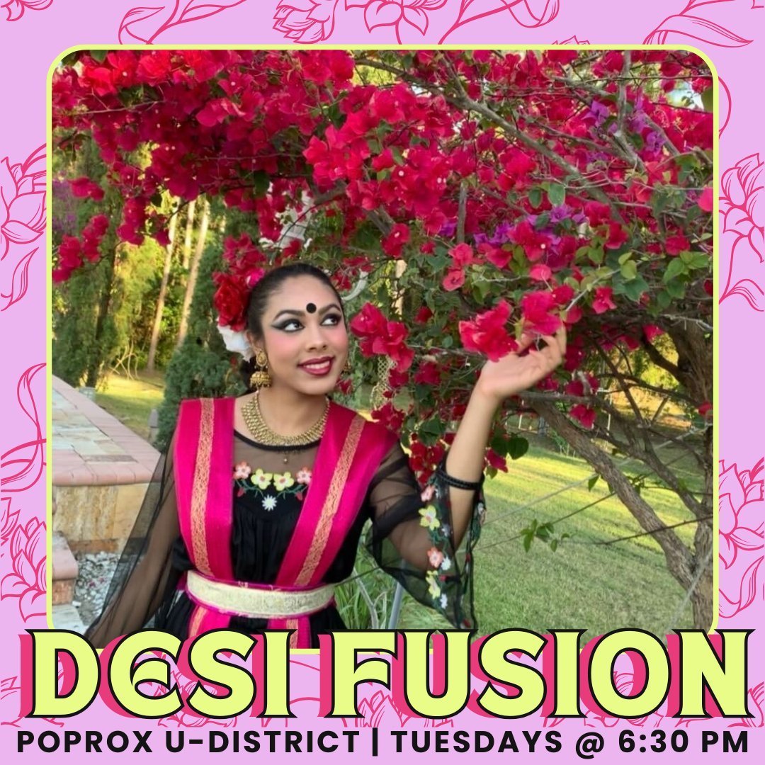 If you haven't had the chance to take a class from the lovely Asha, here's your chance! Asha teaches a beginner level Desi Fusion class on Tuesday evenings @ 6:30pm at our U-DISTRICT studio!

This class mixes the elegance of Bharatanatyam, a classica