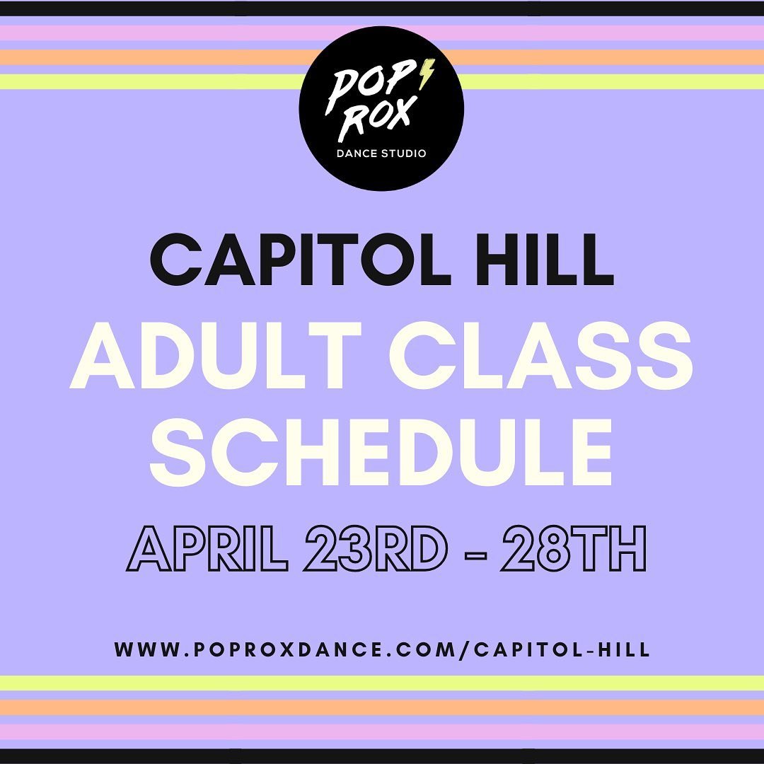 Happy Monday dancers! Classes at Capitol Hill start tomorrow! Scroll through to check out our Cap Hill classes this week! 

Head to our website to register now and to find detailed class descriptions, level breakdowns, and more!
.
.
.
.
.
.
.
.
#seat