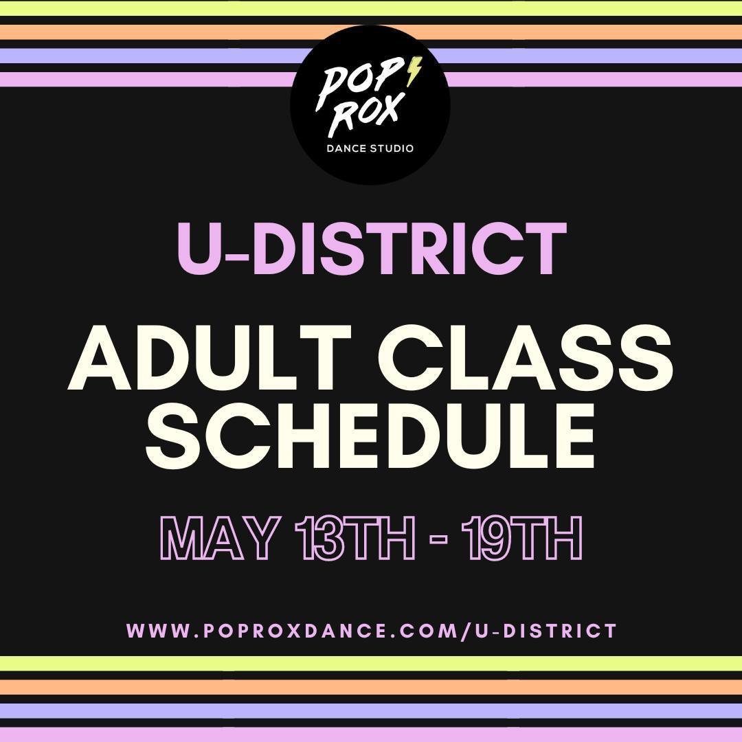 Happy Monday dancers! We have another week of amazing classes for you at U-District. Scroll through to check out our U-District classes this week!

Head to our website to register now and to find detailed class descriptions, level breakdowns, and mor
