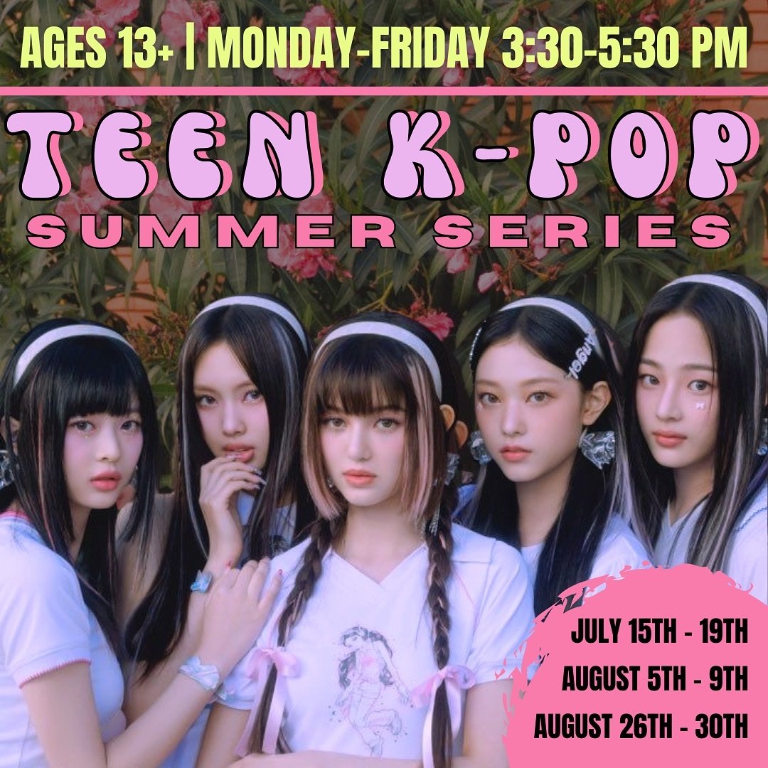 Happy Friday PopRox families! Does your dancer love k-pop and want to spend a week learning choreography, formations, and formation changes to one of their favorite k-pop songs?

Our teen k-pop summer series will occur at our U-District Studio, runni
