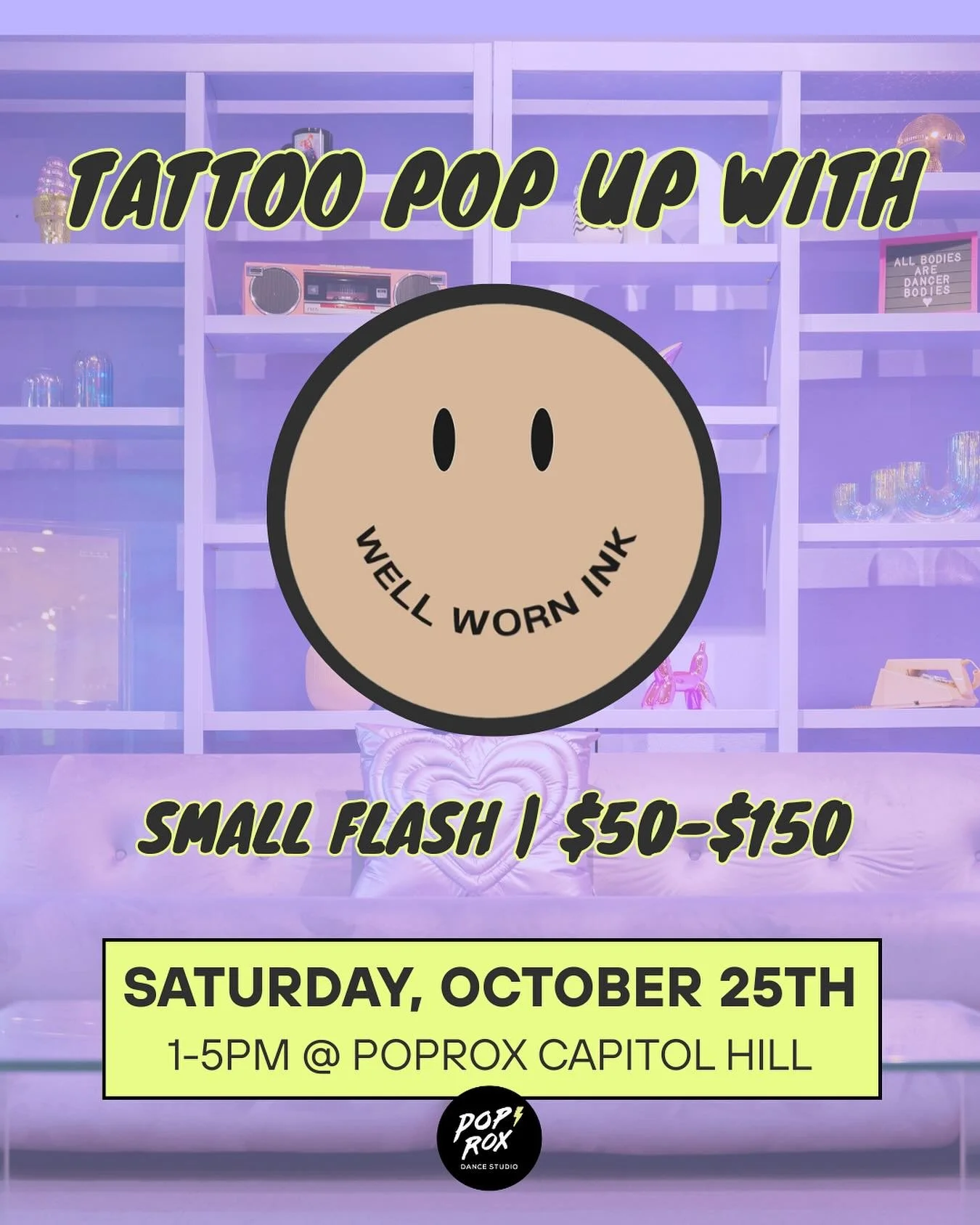 Spend NEXT Saturday with us and @wellwornink ! We are thrilled to host the lovely Shelby at our Capitol Hill studio so she can give you all some beautiful little tattoos! 
Flash only | $50-$150
No appointment needed – walk up to sign up! Sign