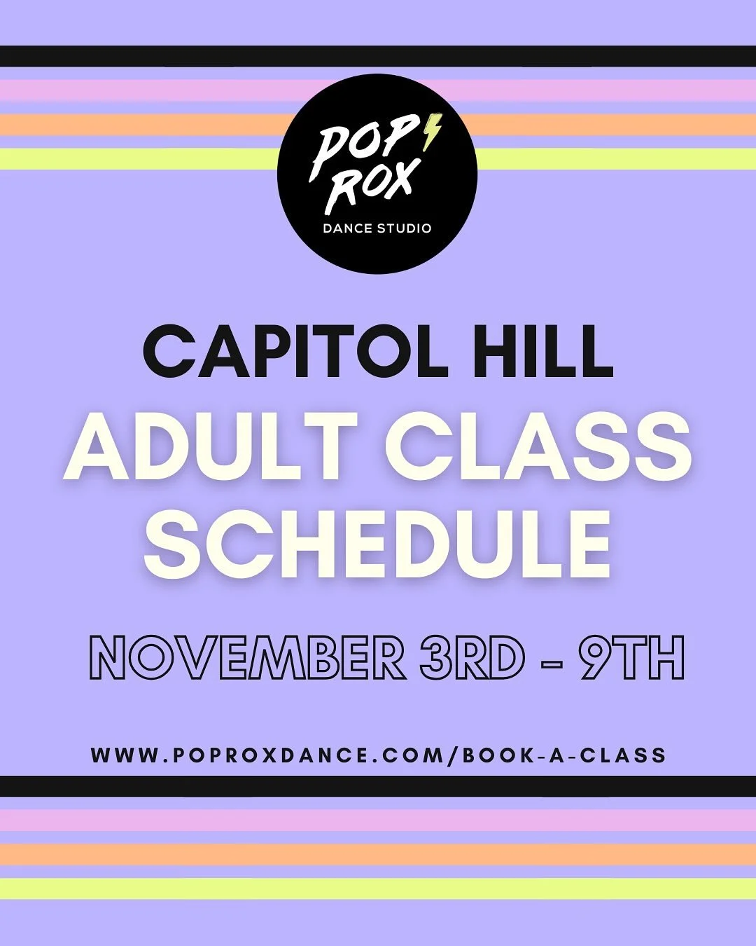 Happy Monday dancers! Check out our Capitol Hill classes this week then head to our website to register and to find detailed class descriptions, level breakdowns, and more!