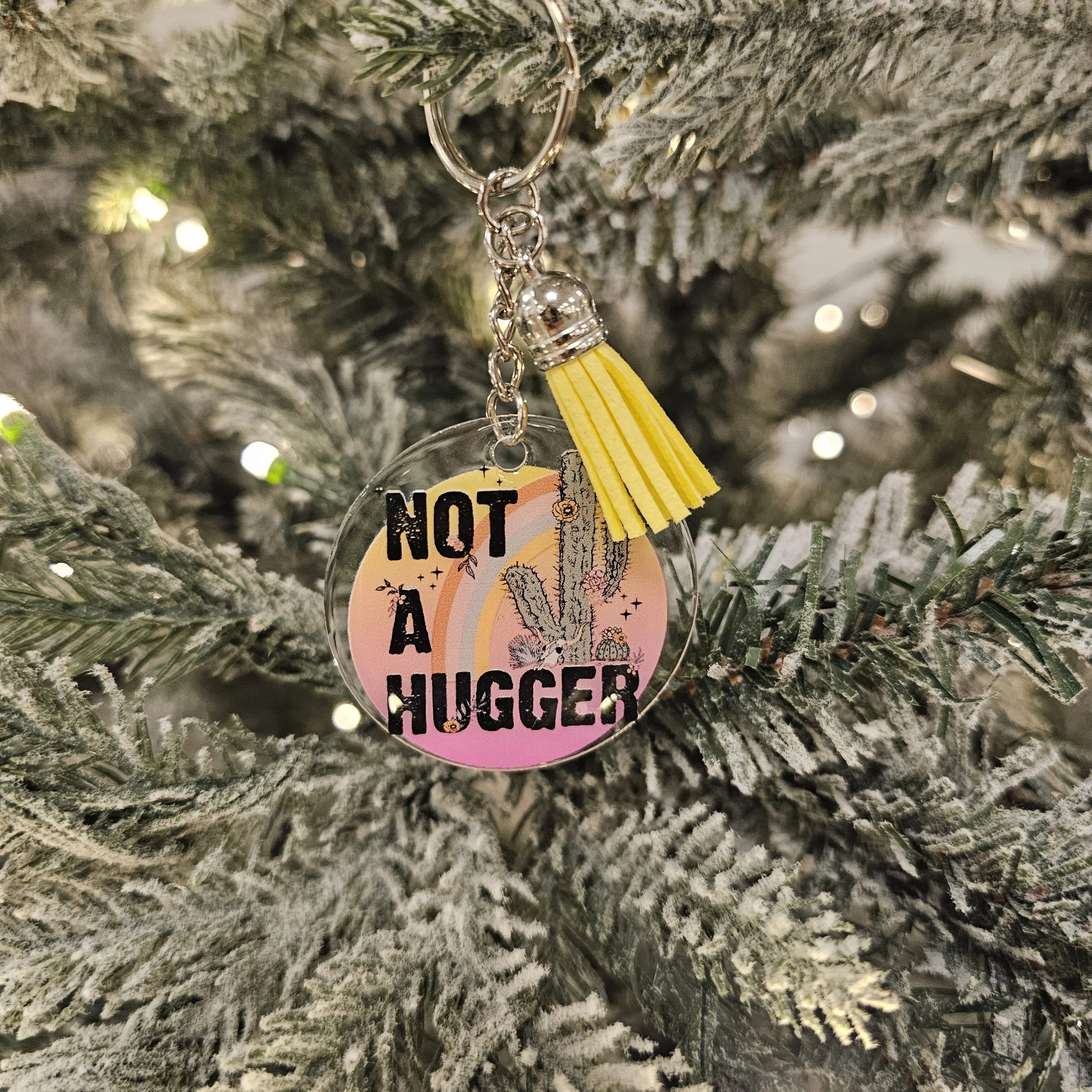 Not A Hugger Acrylic Keychain