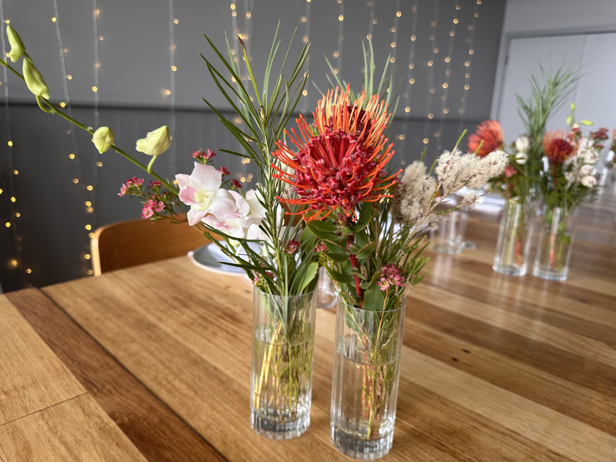Native Table Flowers for Small Intimate Wedding