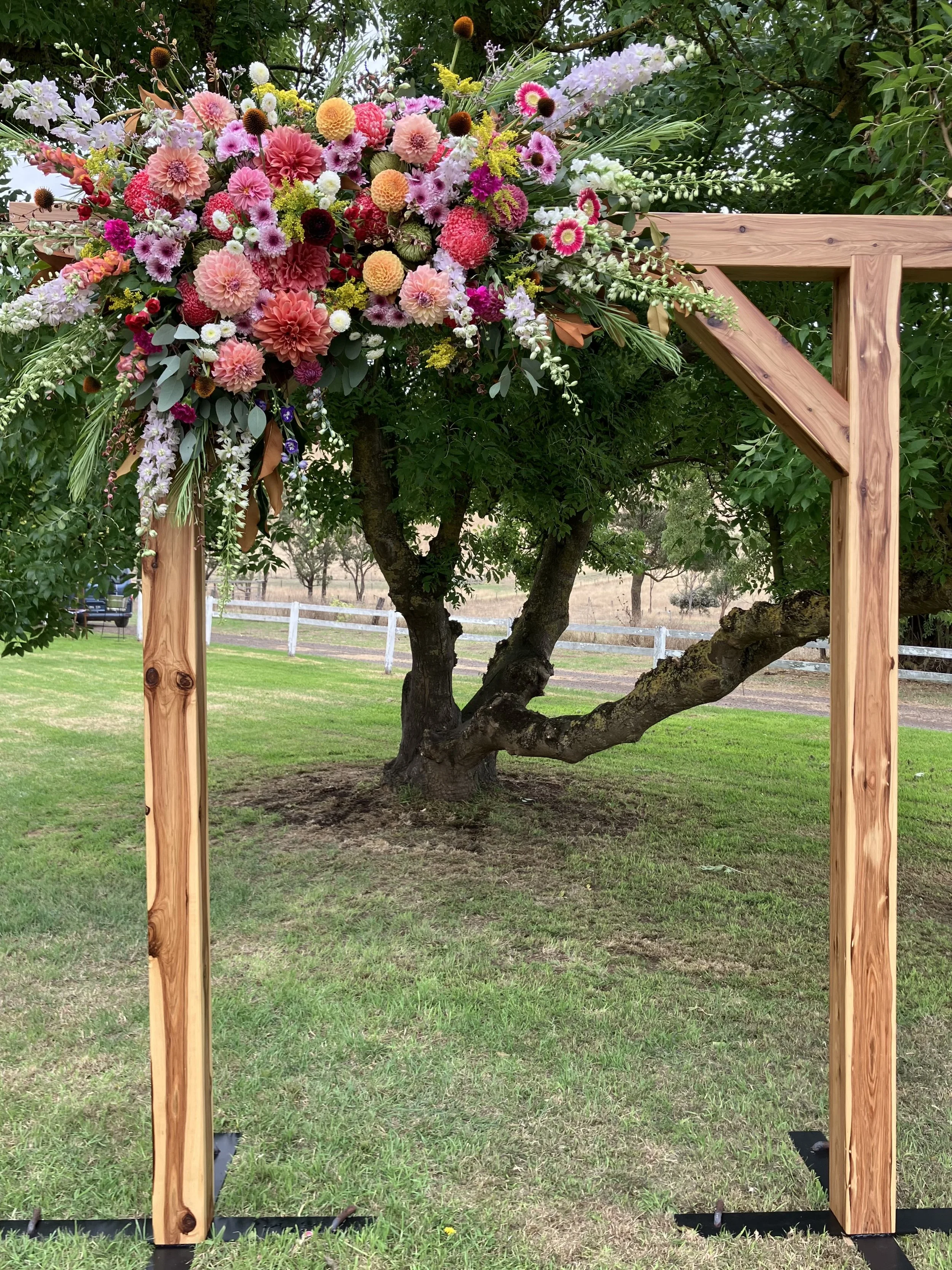 Bright Floral Wedding Arbor