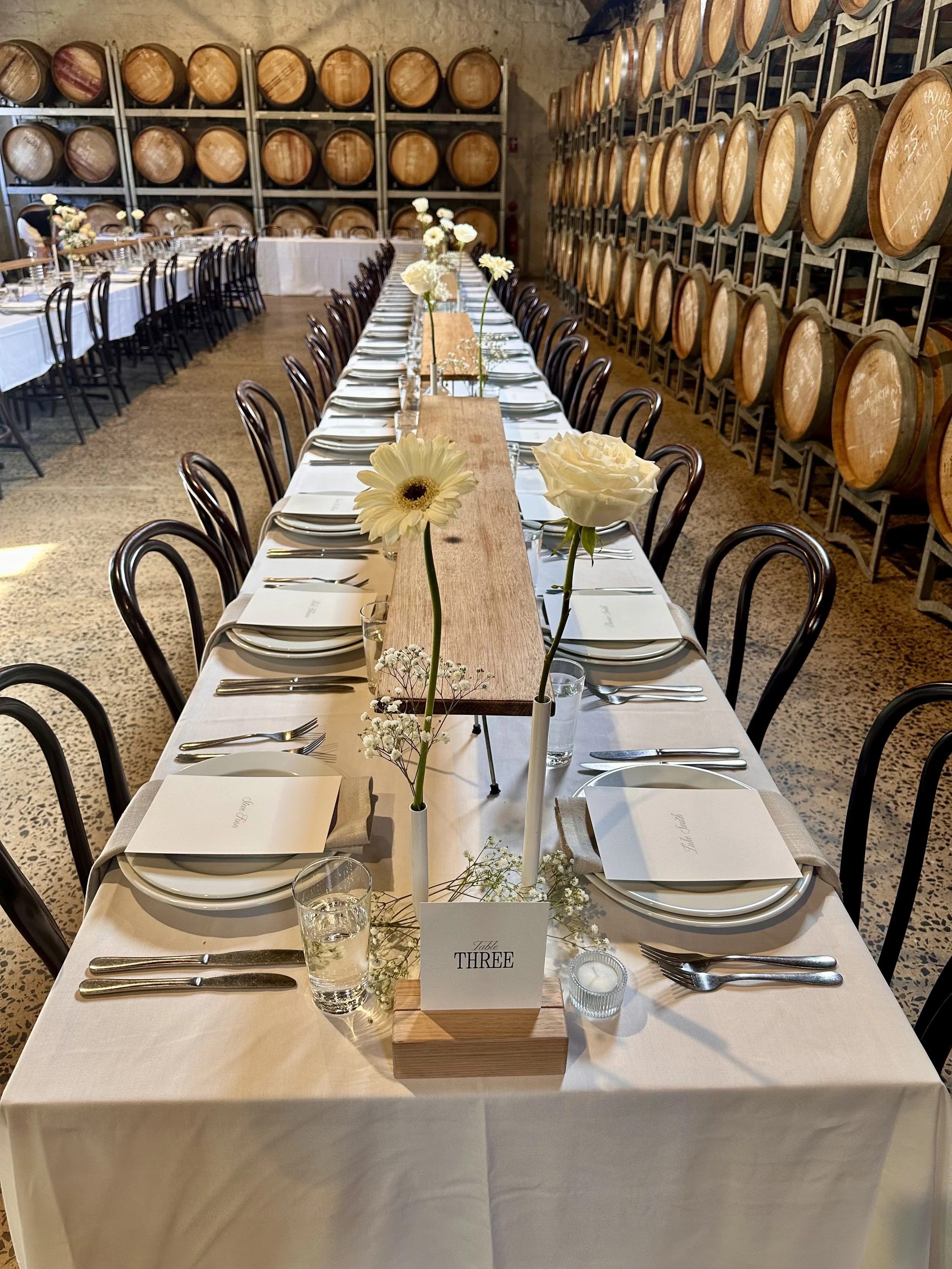 Reception Table Flowers - Provenance Wines