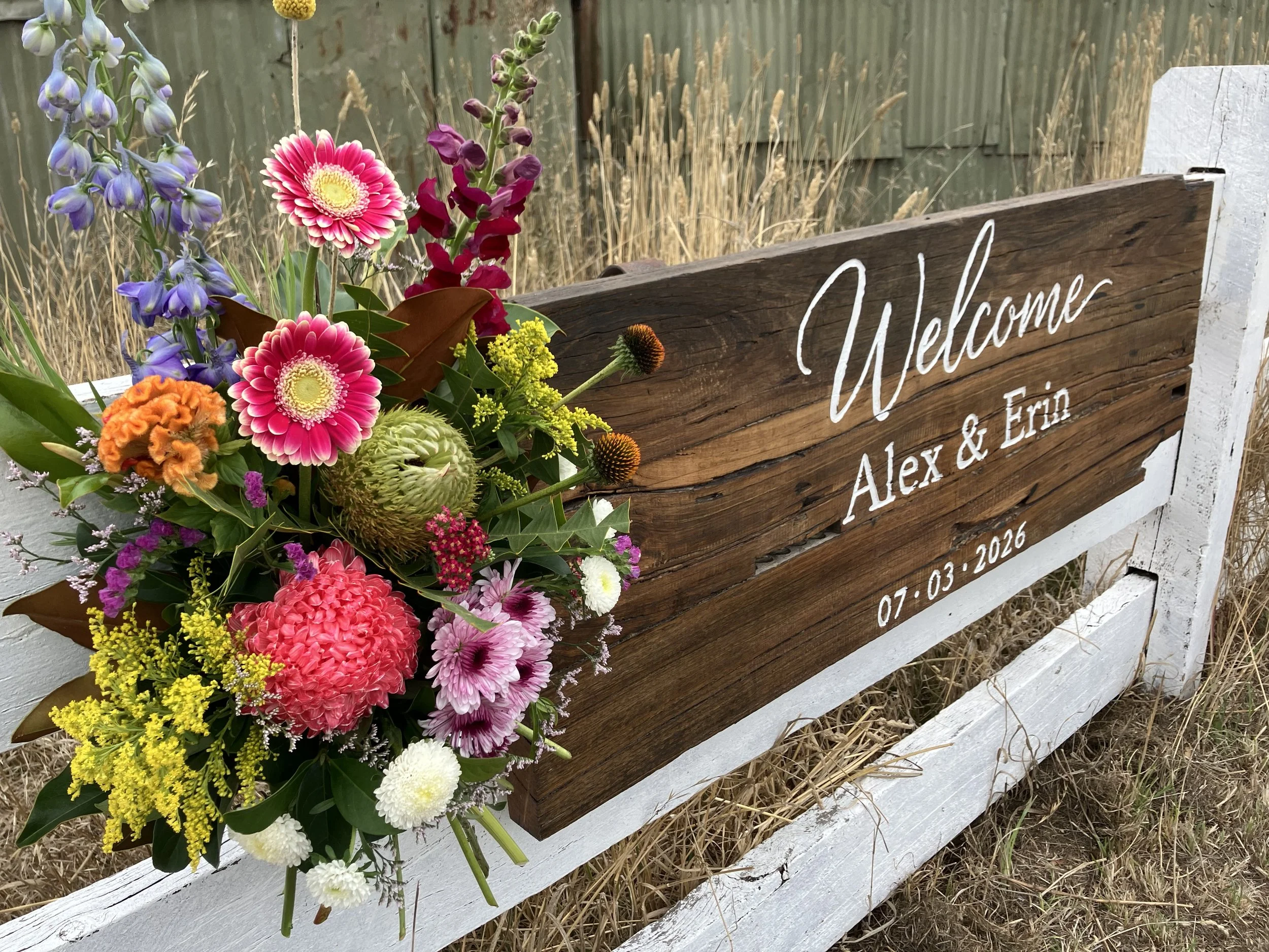Bright Floral 'Welcome Sign'