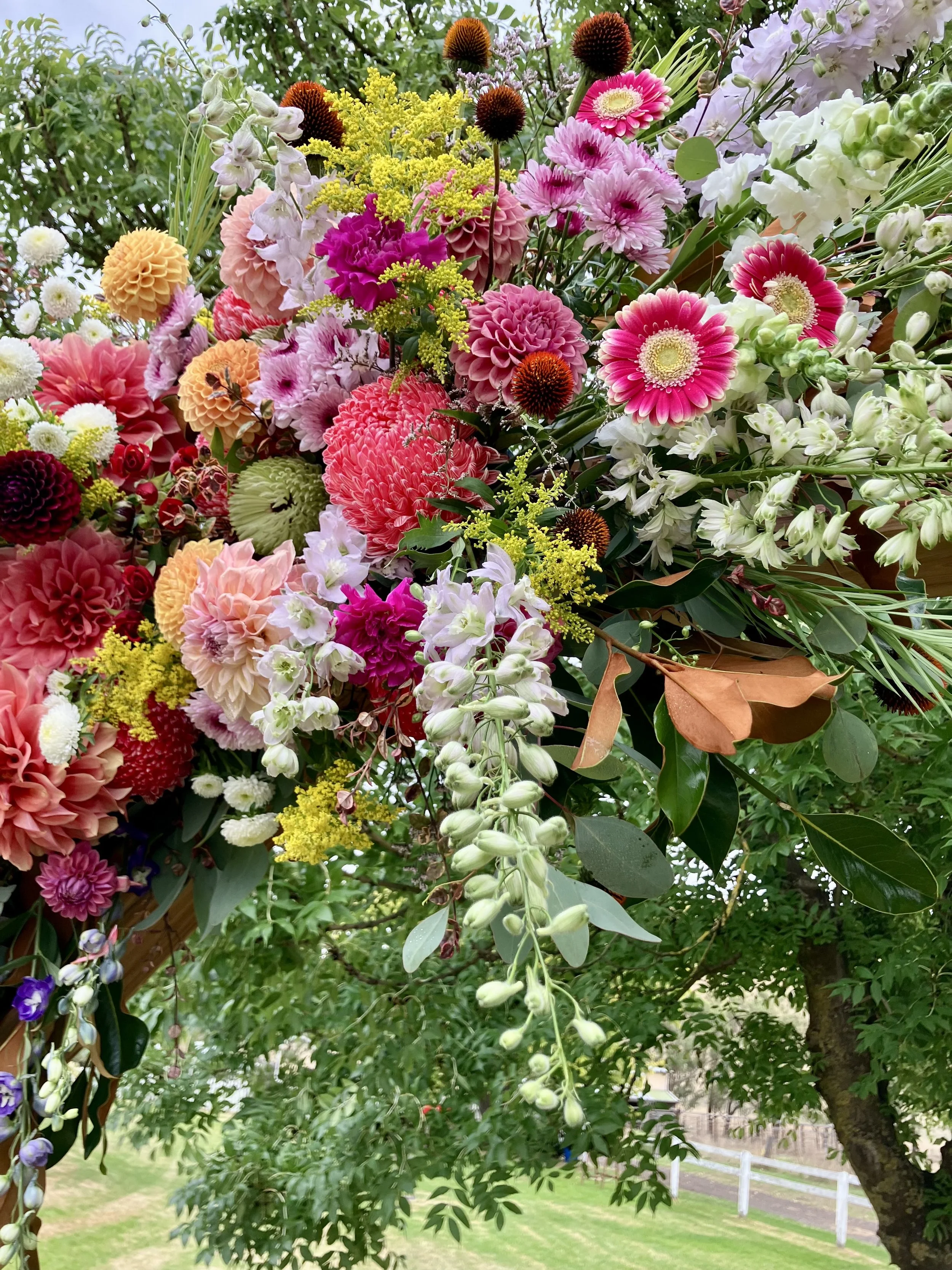 Bright Floral Wedding Arbor