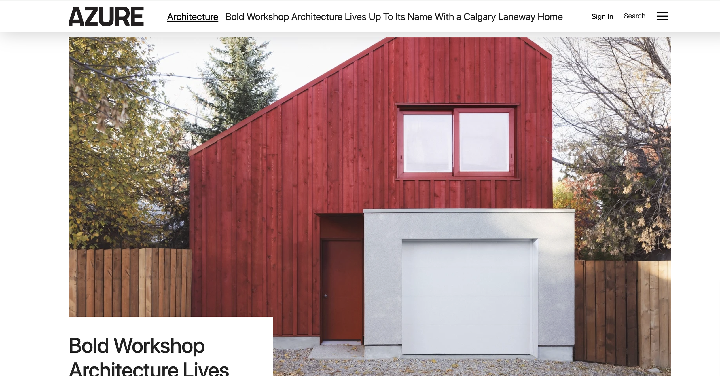 AZURE  Bold Workshop Architecture Lives Up To Its Name With a Calgary Laneway Home