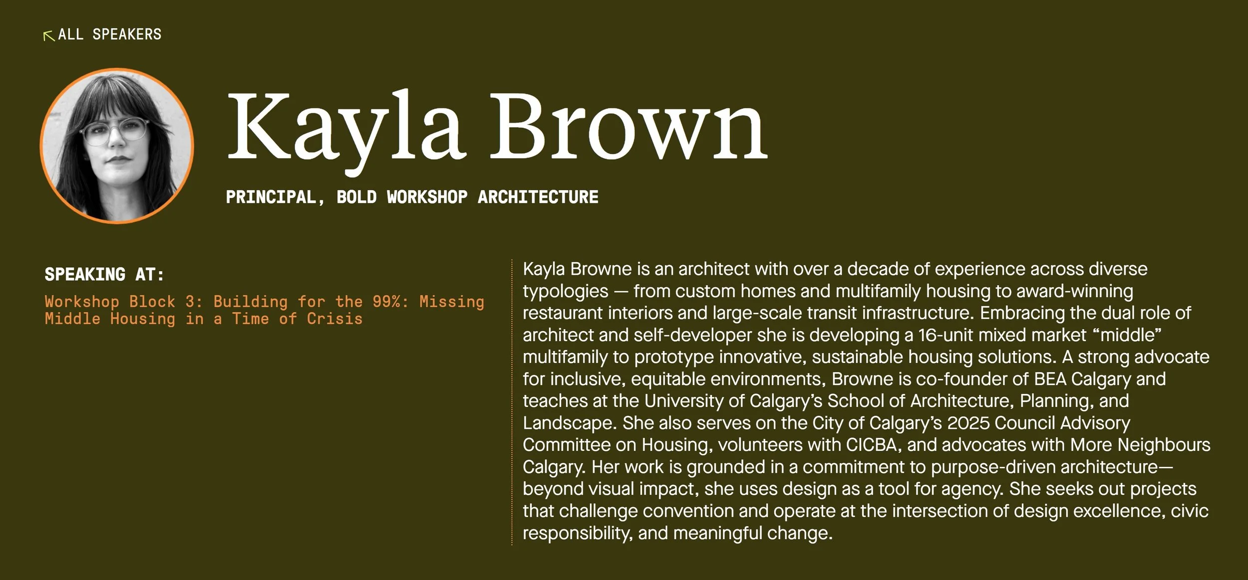 TORONTO, ON  Azure Human/Nature Conference, Housing Workshop