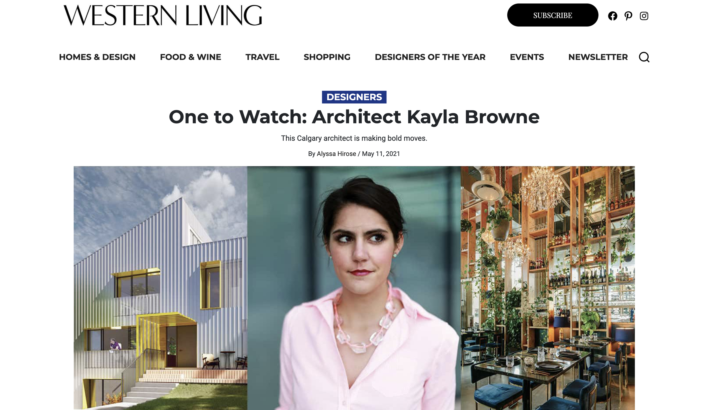 Western Living  One to Watch: Architect Kayla Browne
