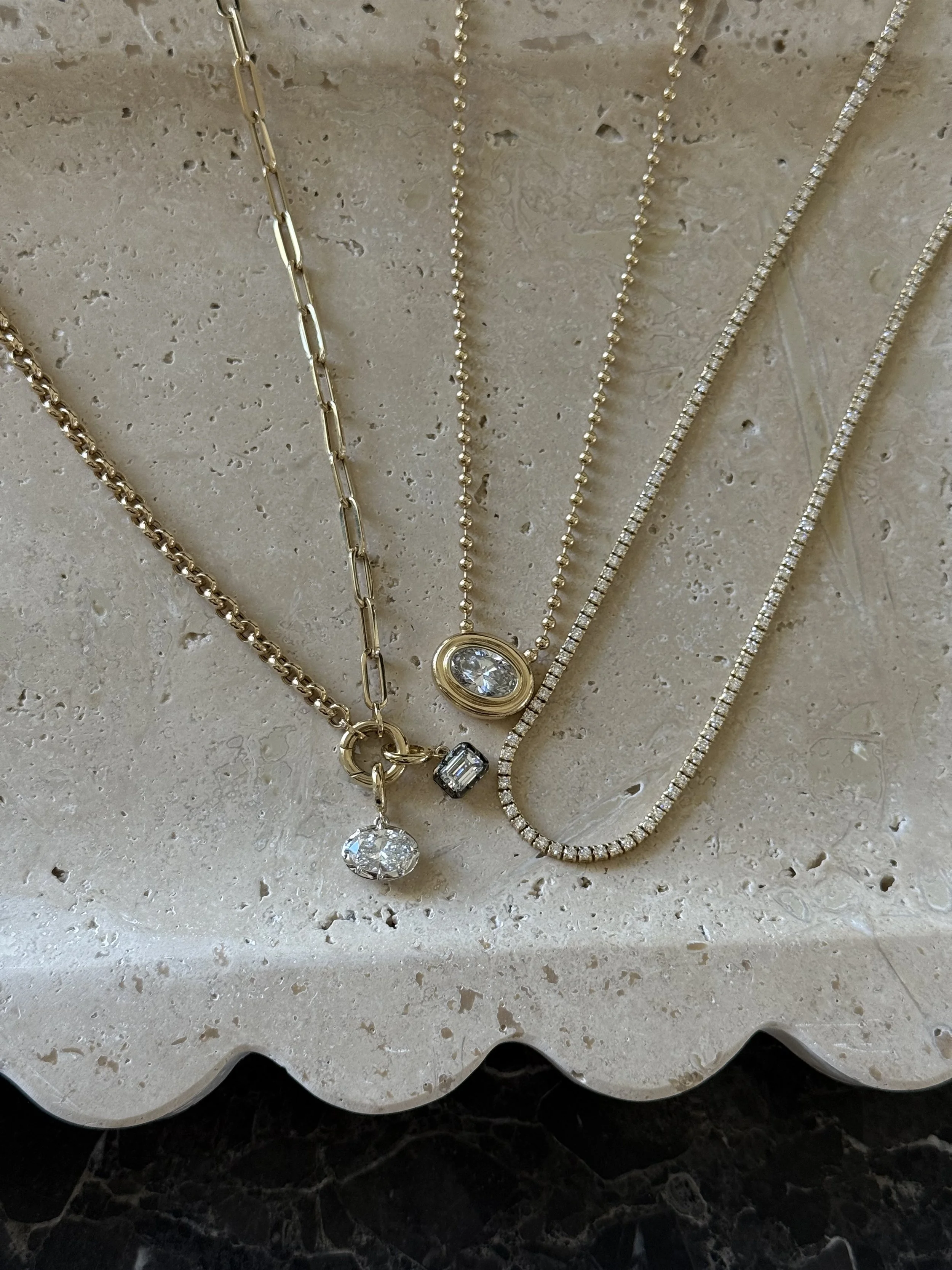 Button Back Oval Charm