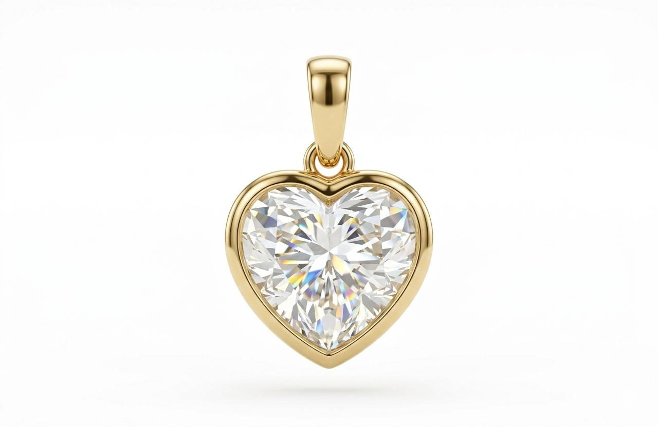 heart diamond charm
