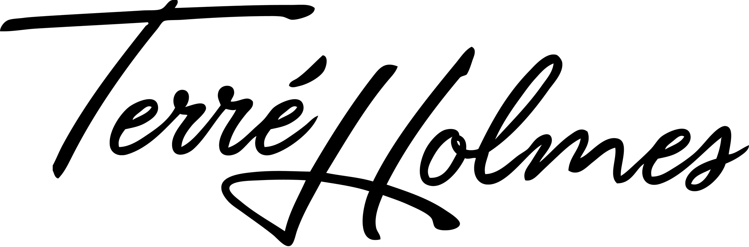 Terré Holmes logo in black and white.