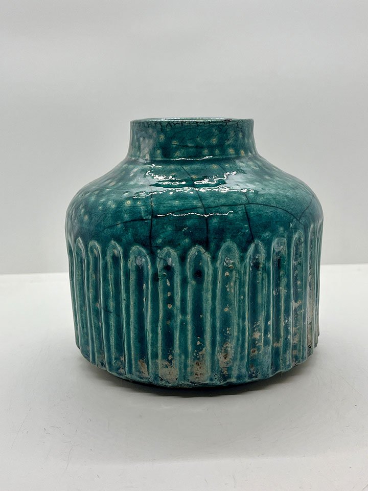 Raku Fired Pottery Vase