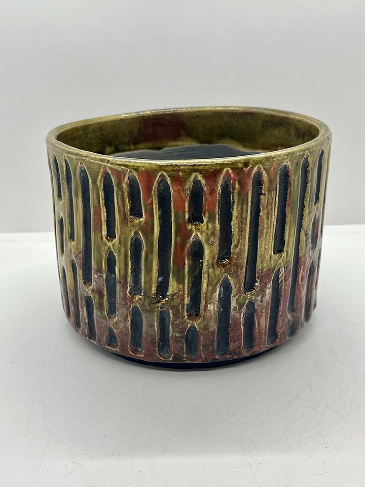 Raku Fired Pottery Planter