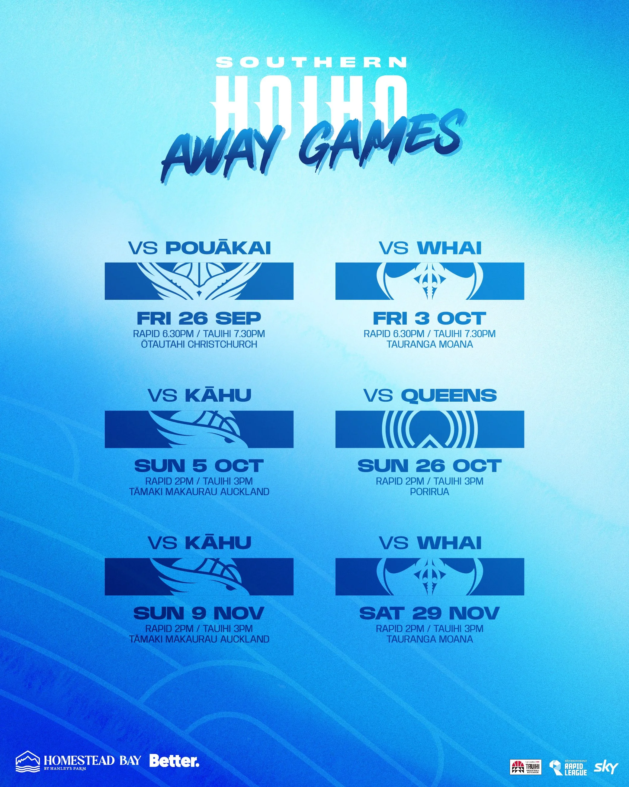 Schedule Southern Hoiho Womens Basketball