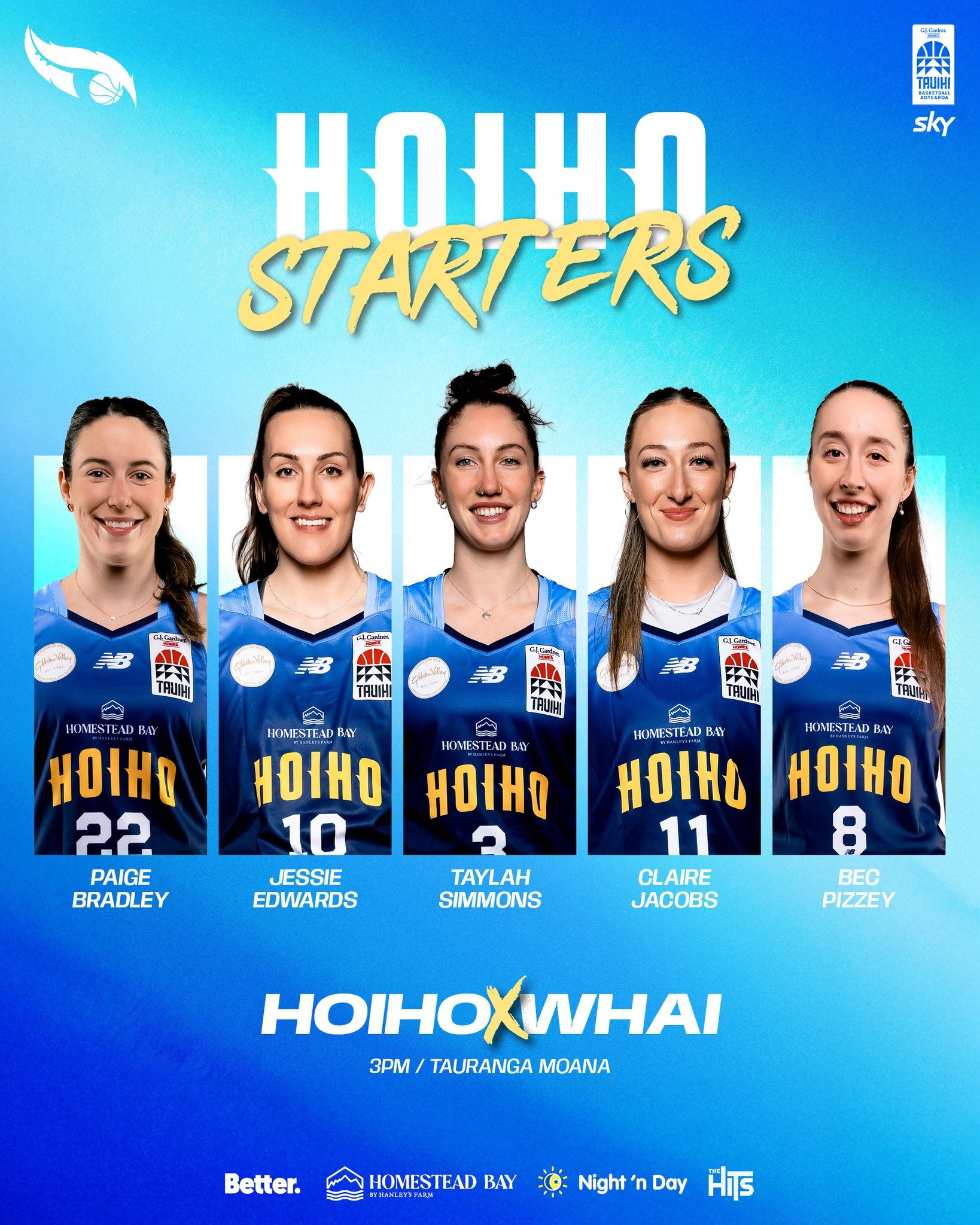 TAUIHI LEAGUE TEAM 👀

Introducing your Southern Hoiho Starters 🔥

🏟️ Queen Elizabeth Youth Centre, Tauranga
⏳ Tip-Off: 3 PM
🇳🇿 Sky Sport | 🇺🇸 ESPN 3 | 🌏 FIBA YouTube

@tauihinz @skysportnz @bettercreativenz