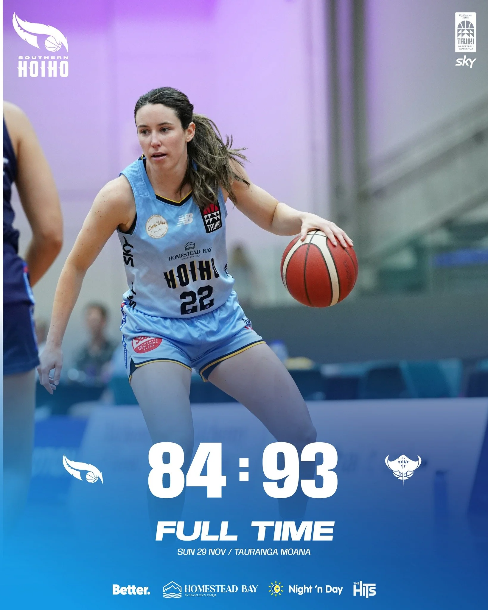 Hard-fought from start to finish - Whai take take the dub 💛💙🏀

🌌 Edwards - 18 PTS | 8 REB | 2 AST
🌌 Simmons - 15 PTS | 4 REB | 2 AST| 2 STL
🌌 Dart - 16 PTS | 4 REB | 4 AST |1 STL
🌌 Jacobs - 14 PTS | 6 REB | 2 STL
🌌 Bradley - 7 PTS | 5 REB | 1