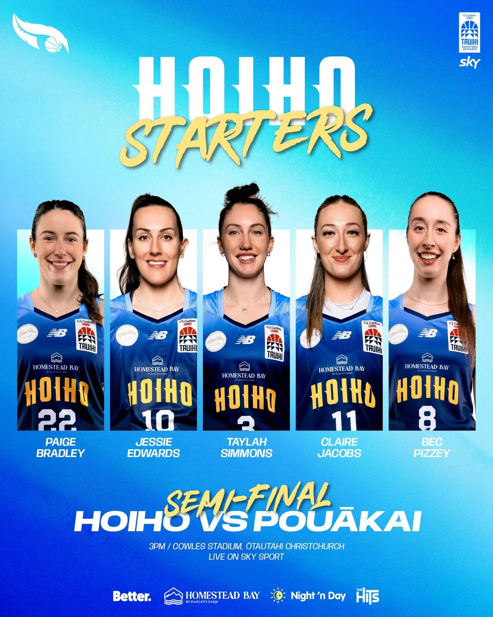 🏀 Your Hoiho Semi Final Starters 👀

🏟️ Cowles Stadium, Christchurch
⏳ Tip-Off: 3 PM
🇳🇿 Sky Sport | 🇺🇸 ESPN 3 | 🌏 FIBA YouTube

@tauihinz @skysportnz  @bettercreativenz
