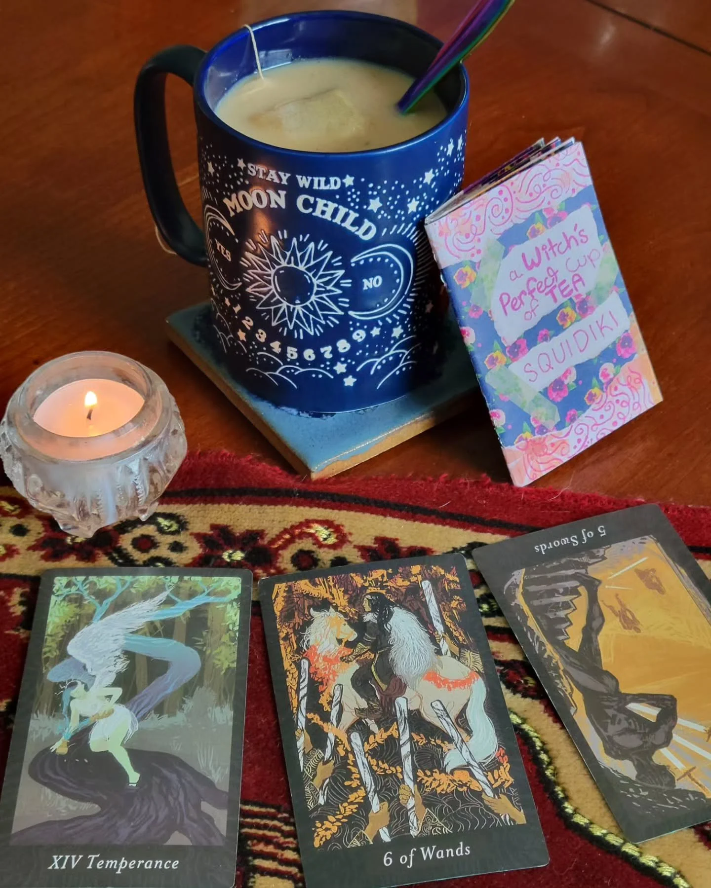 Today I brewed a Jupiter Tea. Steeped on a Thursday, with the Full Moon in Sagittarius, this tea could be used for Social Networking and Expanding your Opportunities. 

When steeping your tea for magickal intent, consider giving yourself a moment wit