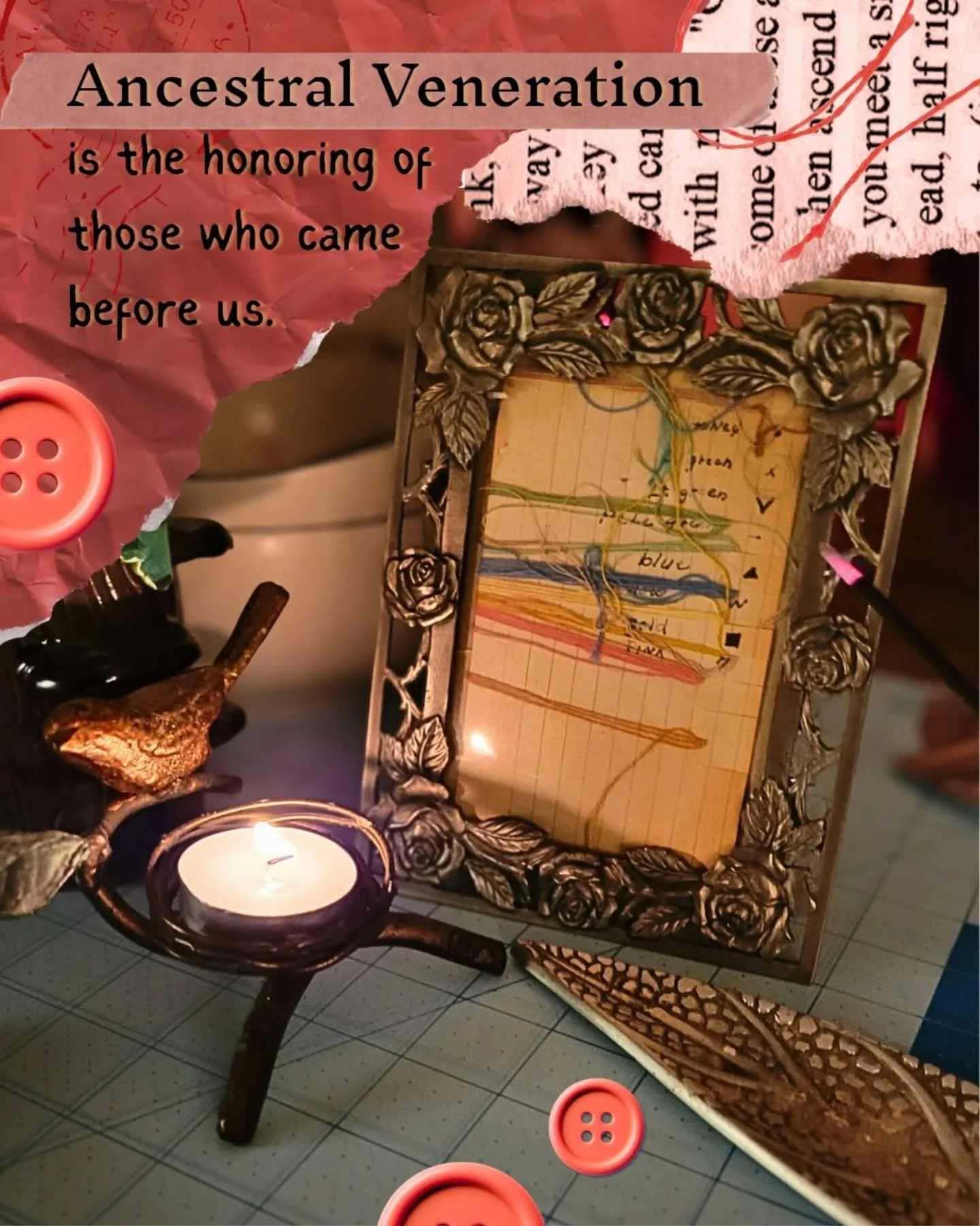 Ancestral Veneration doesn't stop at biological ancestors. So long as you have kinship with someone, you can call on them for ancestral wisdom. I recently started working with ancestral spirits of craft and trade.

 I have gone thrifting once or twic