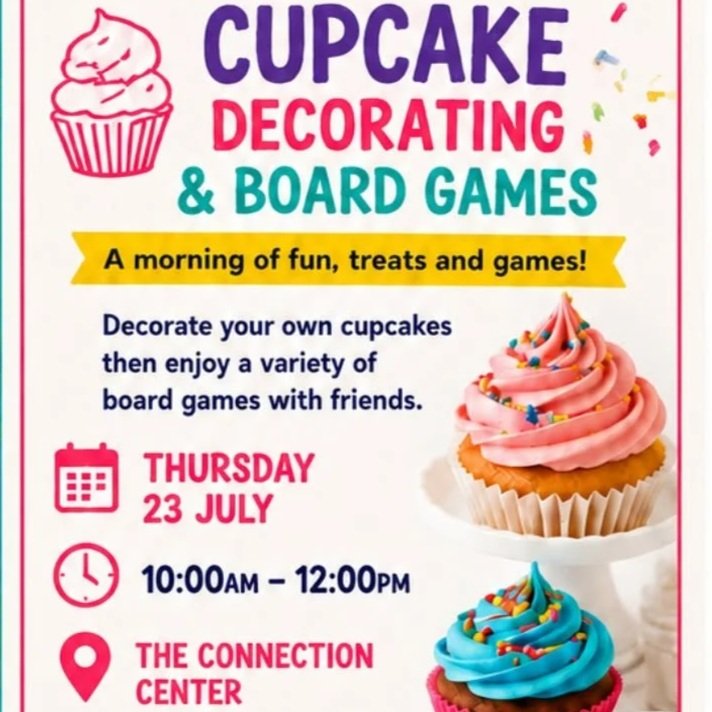 School Holiday Program- Cupcake Decorating and Board Games
