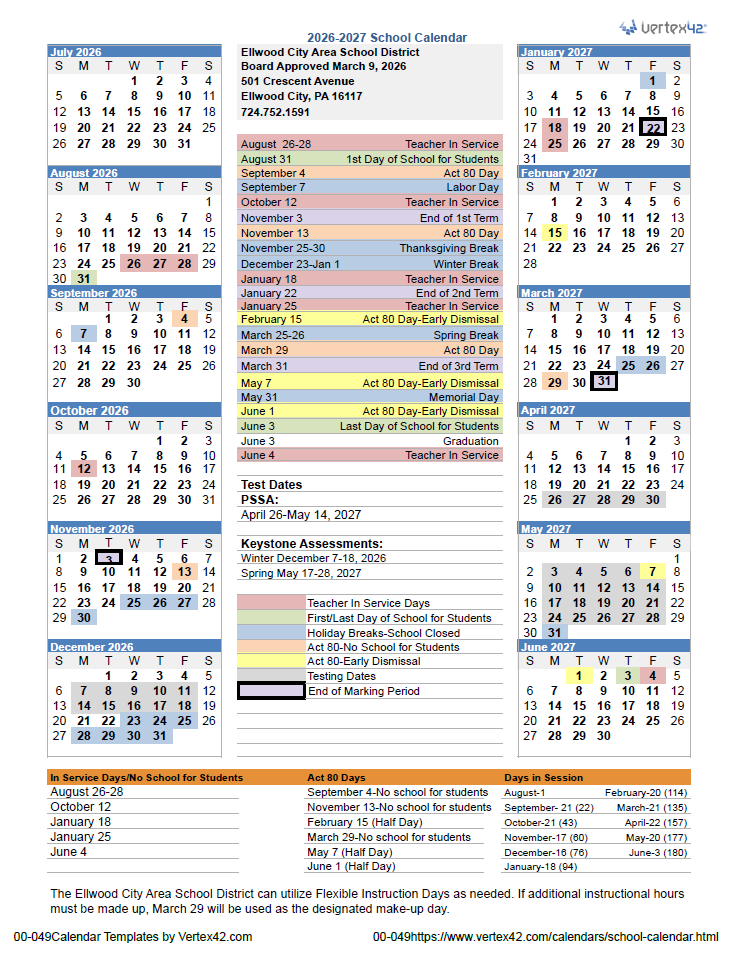 2026 2027 School Calendar