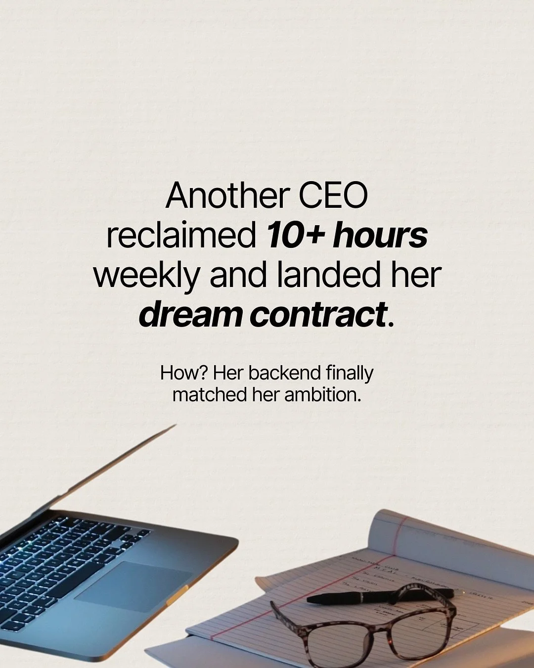 This CEO wasn&rsquo;t short on ambition.
She was short on a backend that could keep up.

Before working with us, her operations looked like this:
&rarr; Onboarding scattered across docs and emails
&rarr; Project updates lost in endless inbox threads
