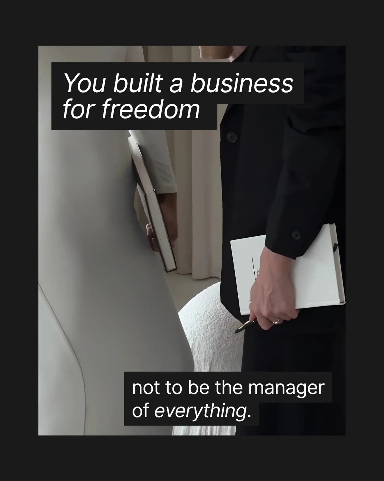 There&rsquo;s a difference between doing it all&hellip; and holding it all.

Most of the founders we work with aren&rsquo;t struggling because they lack drive.
They&rsquo;re struggling because everything still runs through them.

The client updates.
