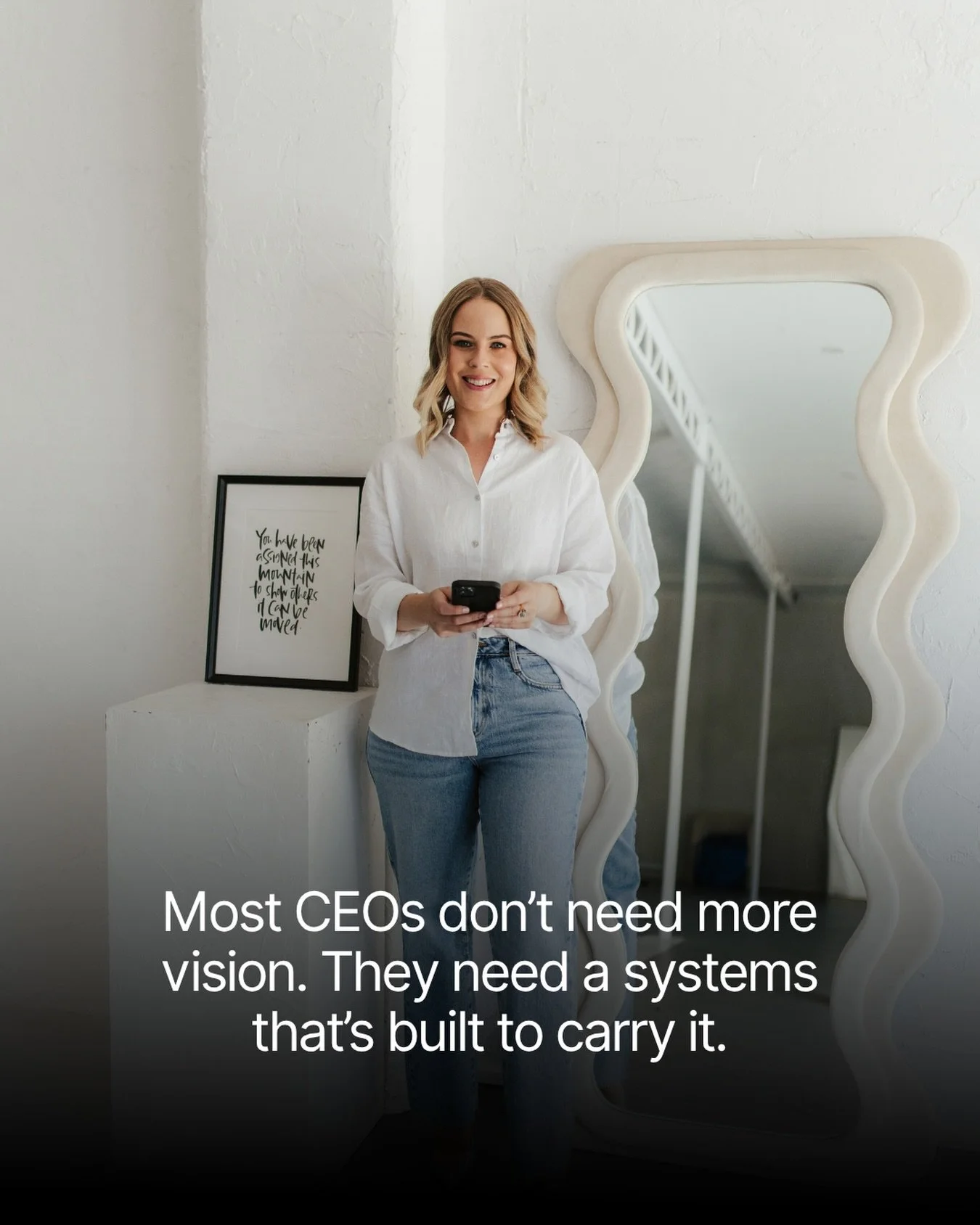 Ideas aren&rsquo;t your problem.
Capacity is.

If everything depends on your energy, your memory, your touch,
you don&rsquo;t have a business. You have a very demanding job.

That&rsquo;s the shift we help our clients make:
From doing it all &rarr; t