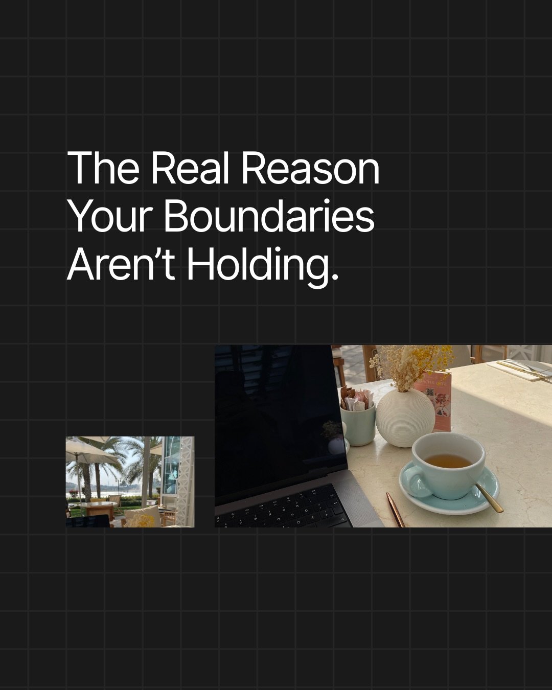 You can have boundaries.
You can protect your time.
You can build a schedule with space.
And still feel like your brain is buzzing 24/7.

That&rsquo;s not a boundary issue.
That&rsquo;s a workload issue.

Because no matter how well you manage your ca