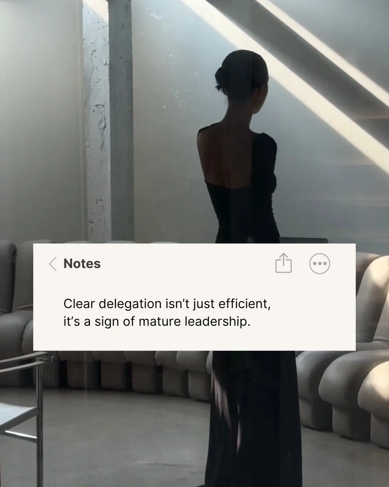 The most effective founders don&rsquo;t delegate because they&rsquo;re overwhelmed.

They delegate because they&rsquo;re focused.

They&rsquo;ve done the work to define what needs to happen,
who&rsquo;s best placed to do it,
and how success will be m