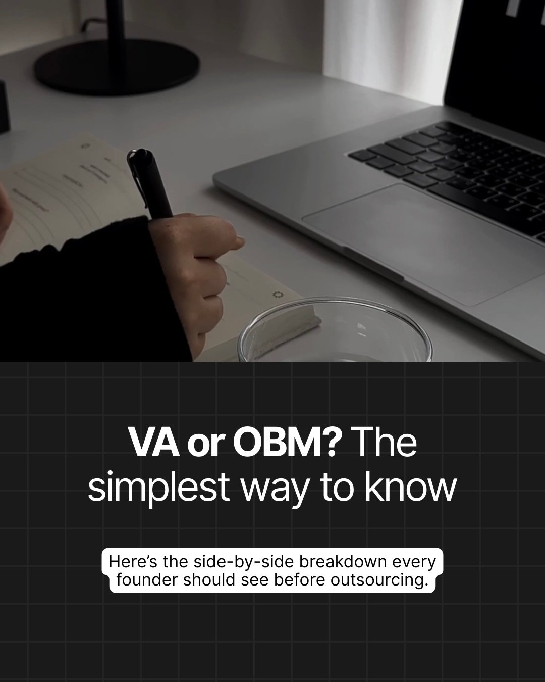 Hiring help can be a smart move,
or an expensive detour.

The difference?
Understanding the role before you start recruiting.

A VA and an OBM aren&rsquo;t interchangeable.
And if you&rsquo;re feeling stuck between &ldquo;I just need help&rdquo; and 