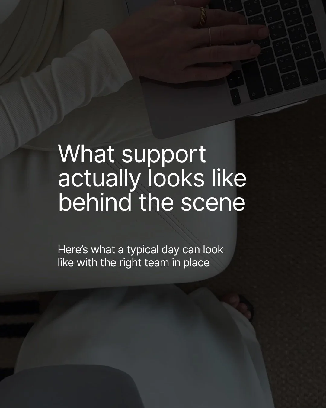 Support isn&rsquo;t just someone &ldquo;helping out.&rdquo;
It&rsquo;s waking up to a polished marketing deck.
It&rsquo;s having your next offer&rsquo;s workflow already mapped.
It&rsquo;s checking your inbox and finding everything triaged, actioned,