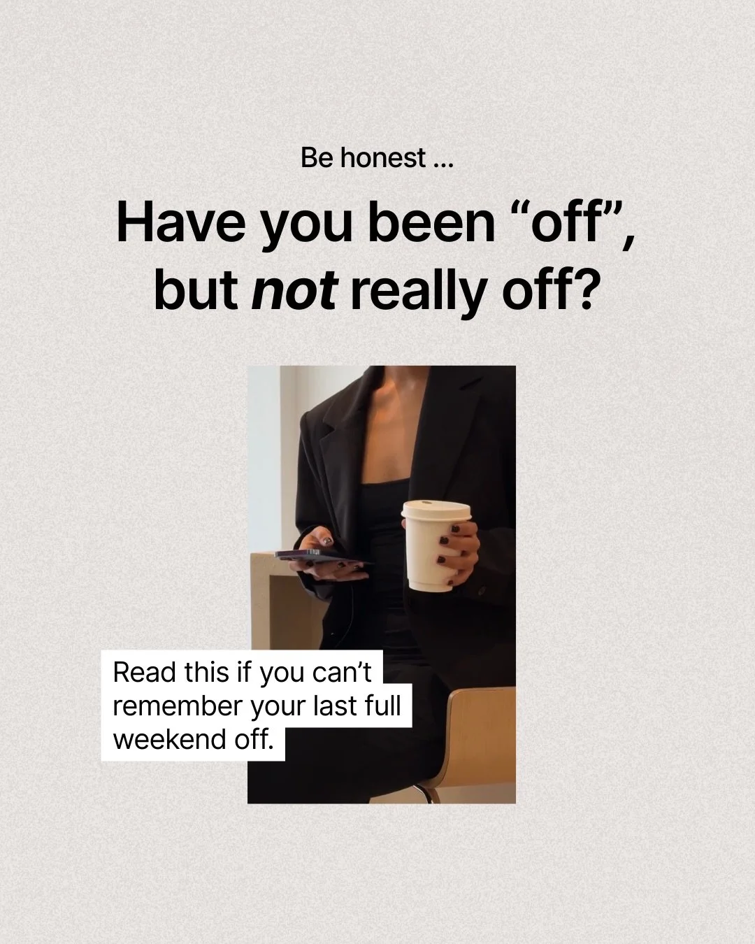 There&rsquo;s a version of &ldquo;time off&rdquo; a lot of founders live in.

Laptop closed.
Phone nearby.
Notifications still on.
Brain still working.

You&rsquo;re not actively doing anything&hellip;
But you&rsquo;re not really gone either.

And th