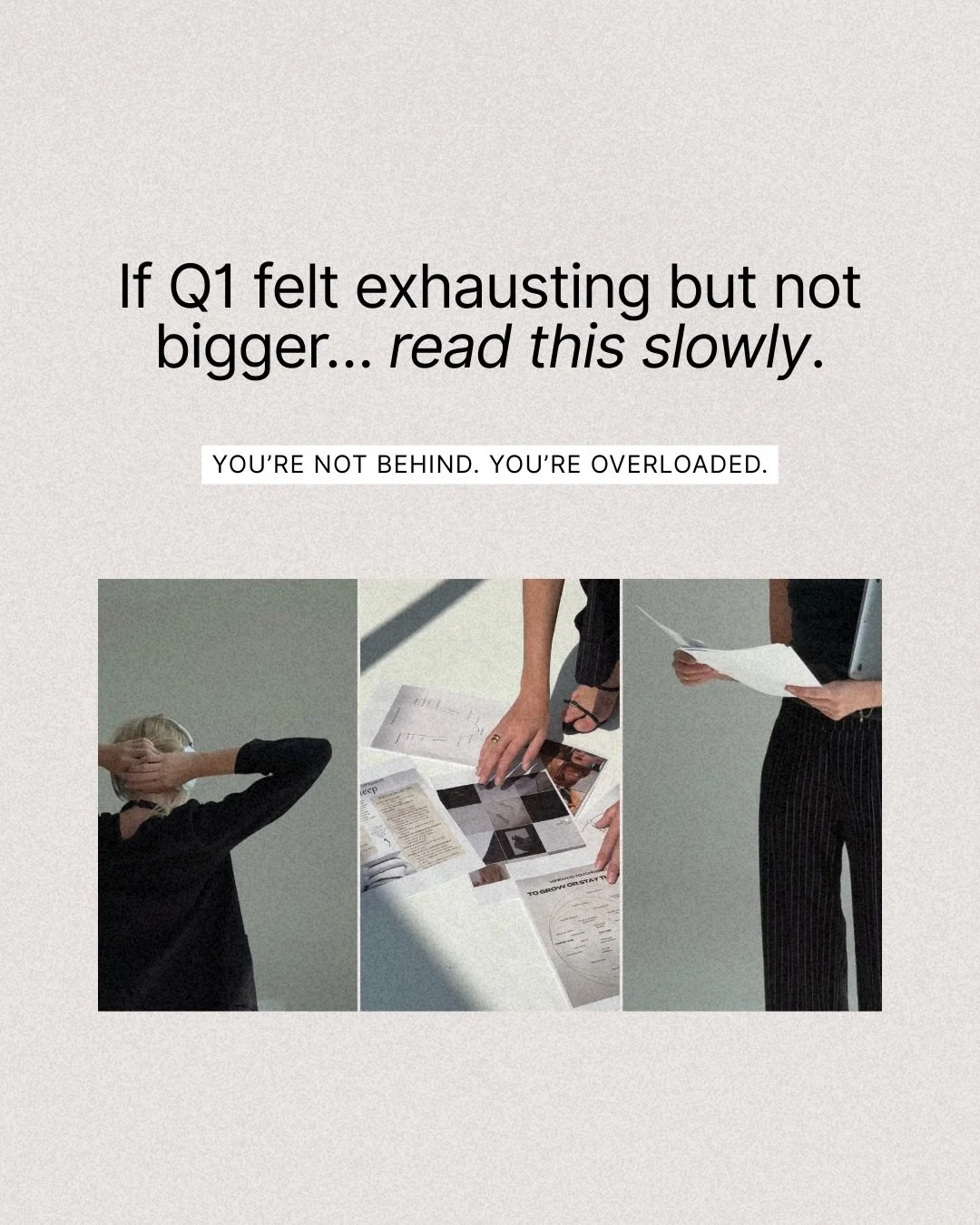 Let&rsquo;s not pretend Q1 was &ldquo;just a busy season.&rdquo;

For most founders I speak to, it looked like this:

Holding revenue strategy in your head.
Answering client queries at 9:18 pm.
Checking emails while cooking dinner.
Approving work tha