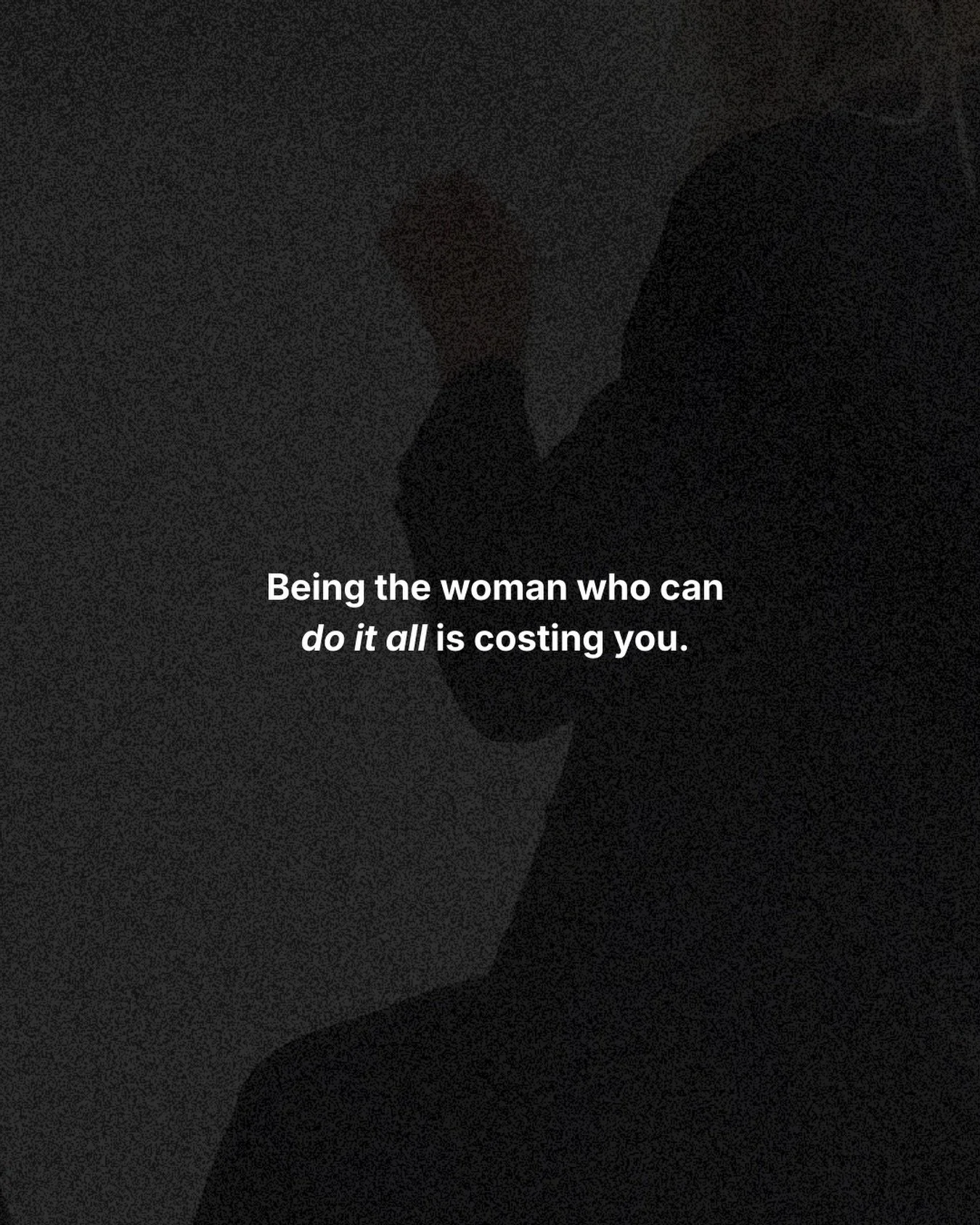 There&rsquo;s a quiet pressure that comes with being &ldquo;the capable one.&rdquo;

The woman who can handle it.
Figure it out.
Stay up later.
Carry more.

In business&hellip;
that turns into wearing every hat.

CEO.
Operations.
Client lead.
Marketi